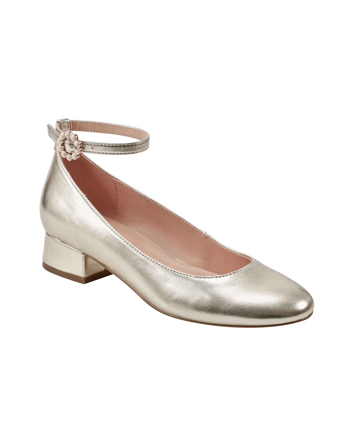 Women's Lexy Ankle Strap Low Block Heel Pumps