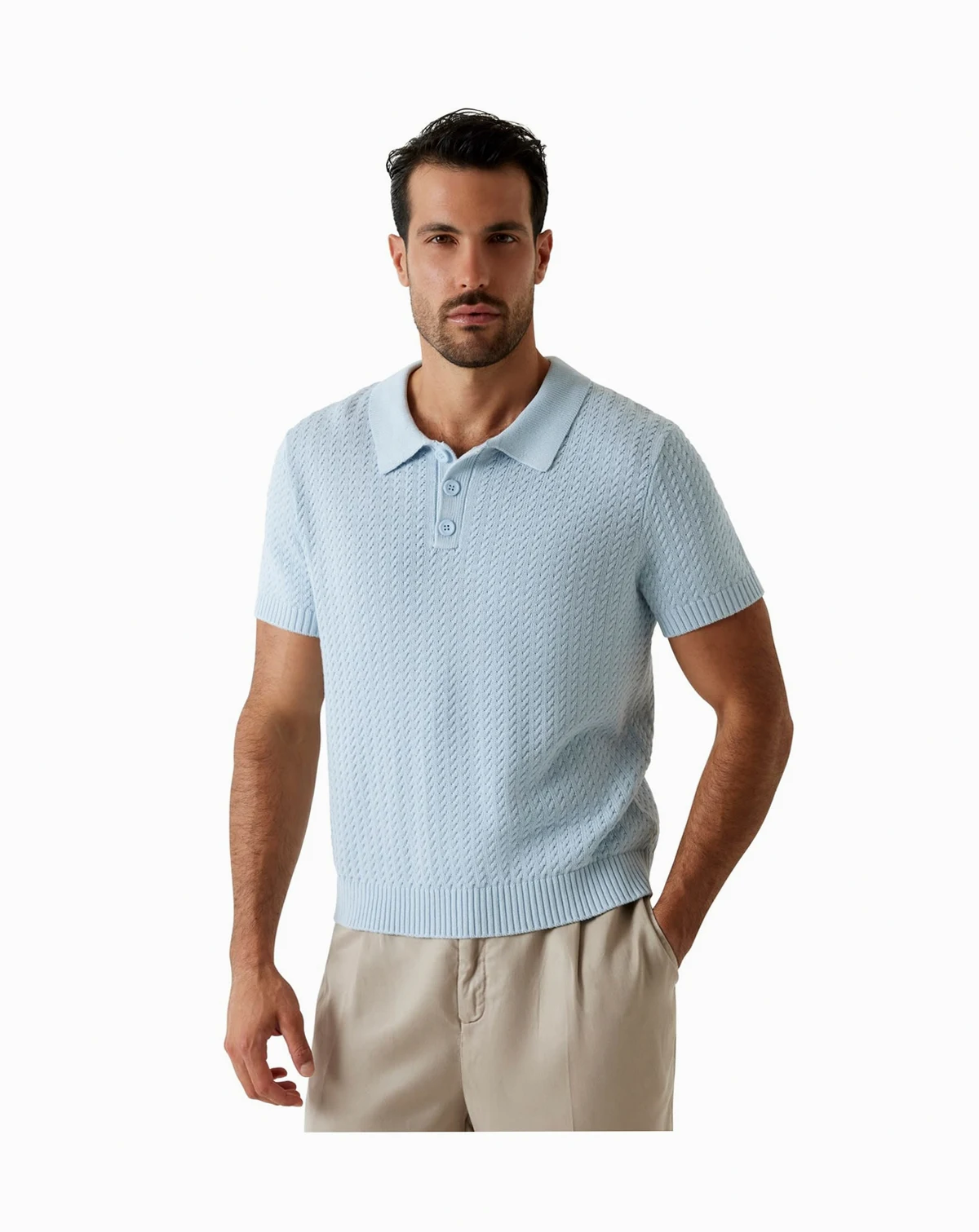 Men's Micro Cable Knit Regular-Fit Shirt