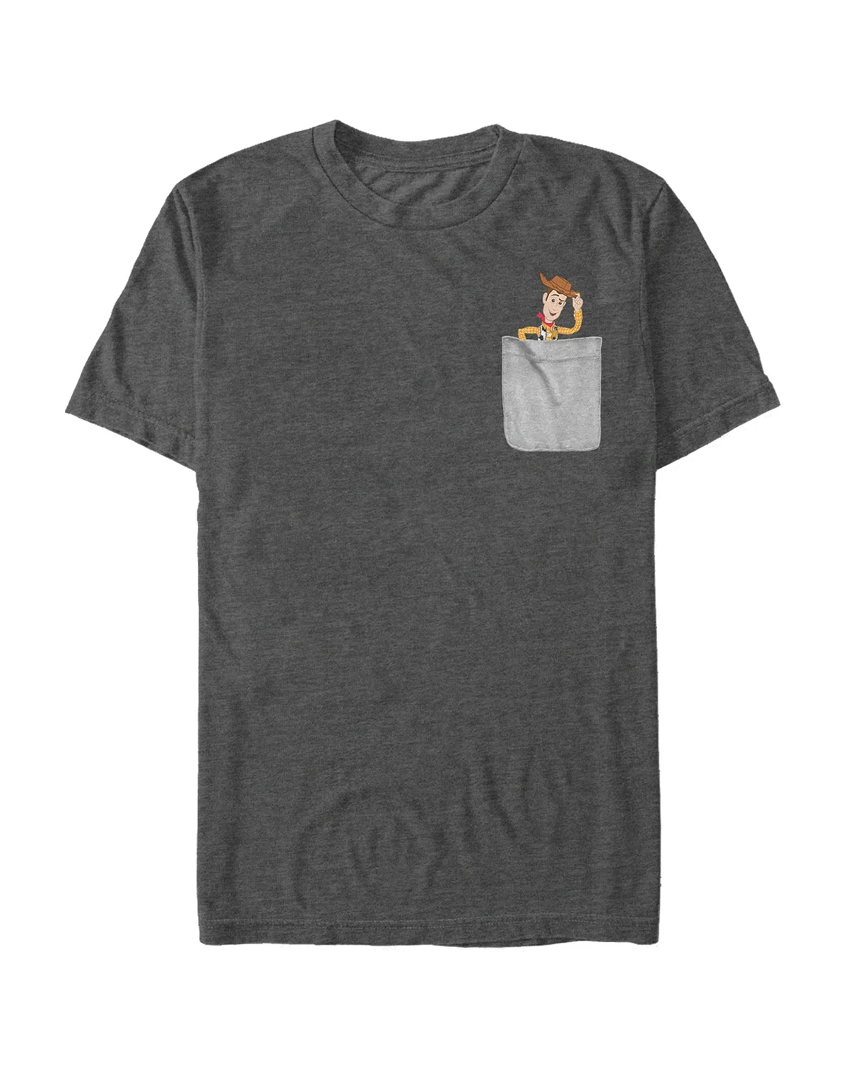 Toy Story Men's Woody Faux Pocket Short Sleeve T-Shirt