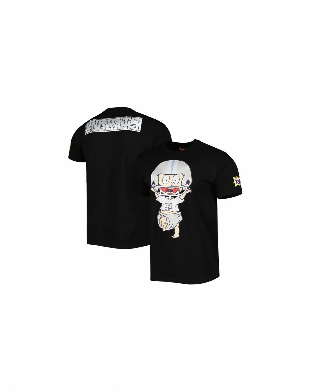 Men's and Women's Freeze Max Black Rugrats Tommy Pickles Football T-shirt