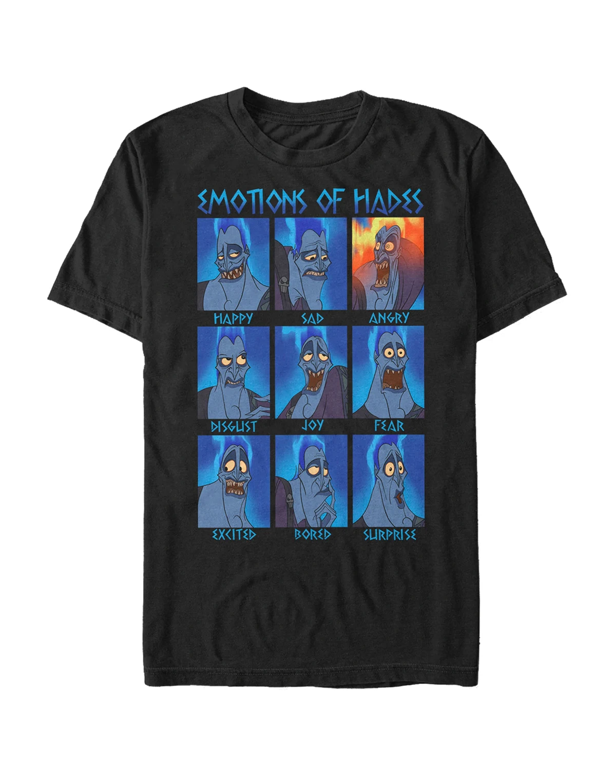 Disney Men's Hercules Hades Emotions, Short Sleeve T-Shirt