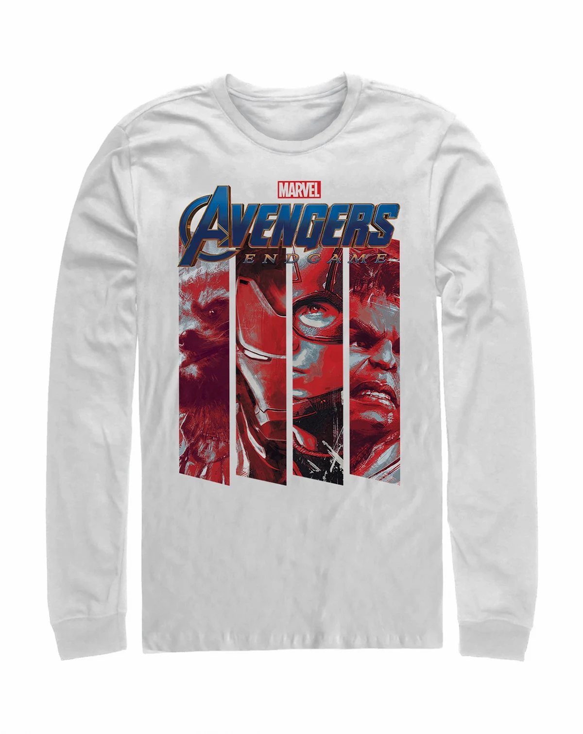 Marvel Men's Avengers Endgame Panel Logo, Long Sleeve T-shirt