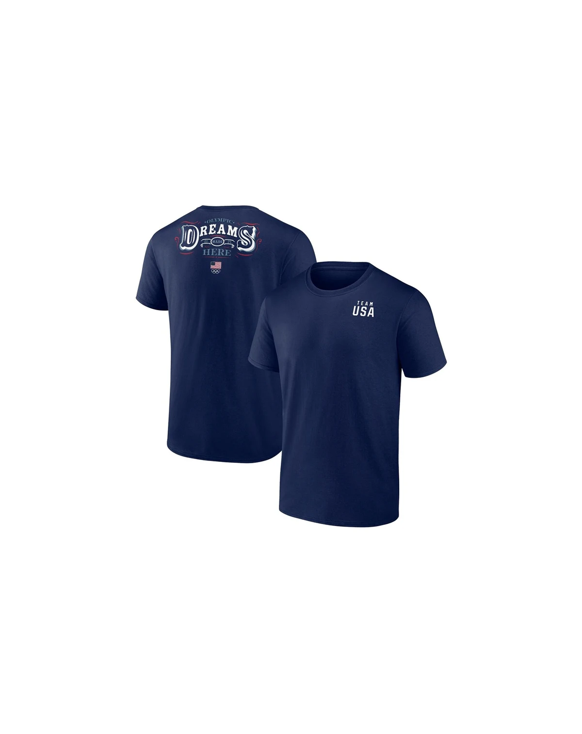 Men's Navy Team USA Dreams Are Made Here T-Shirt