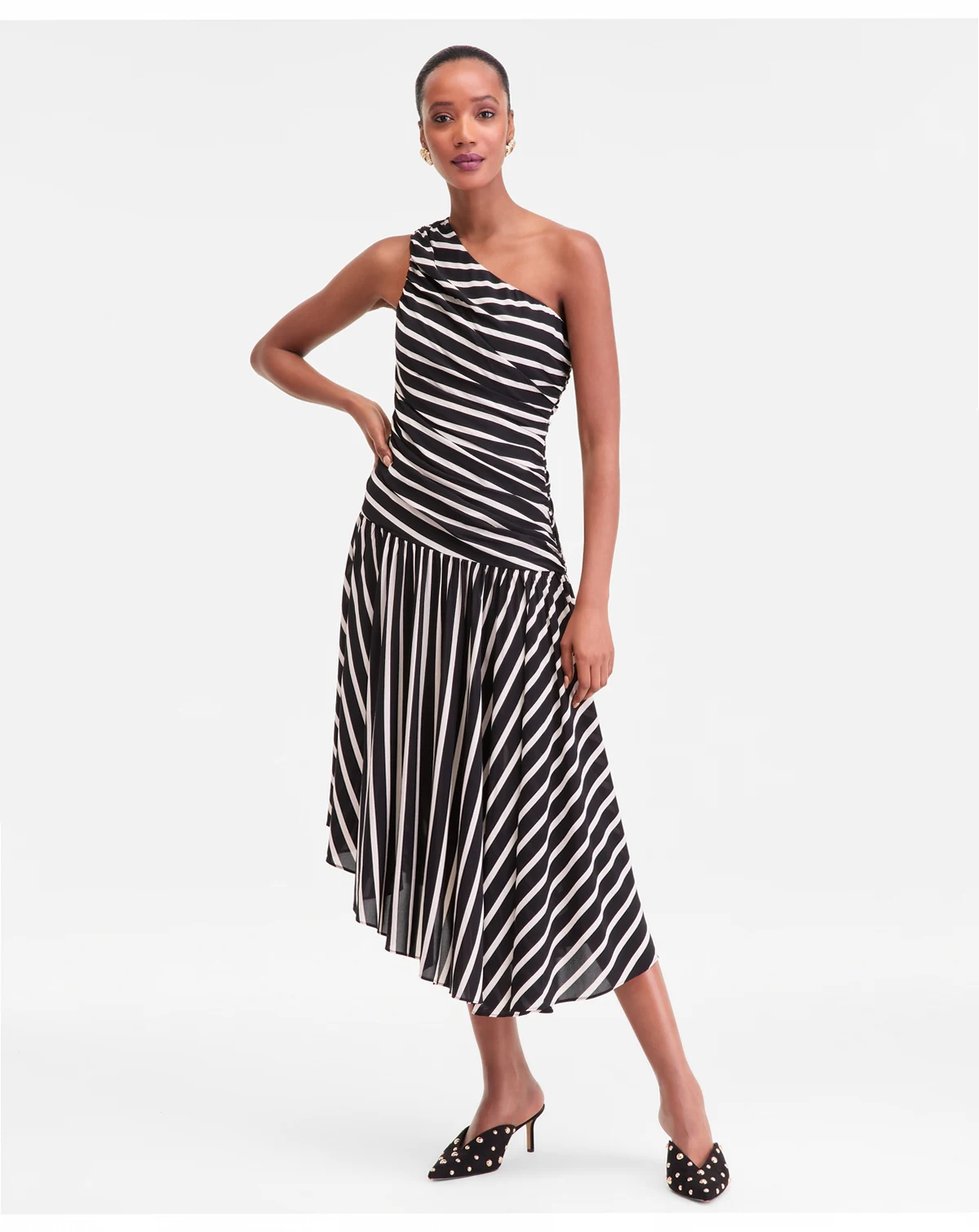Women's One-Shoulder Asymmetric Hem Dress, Macy's Exclusive
