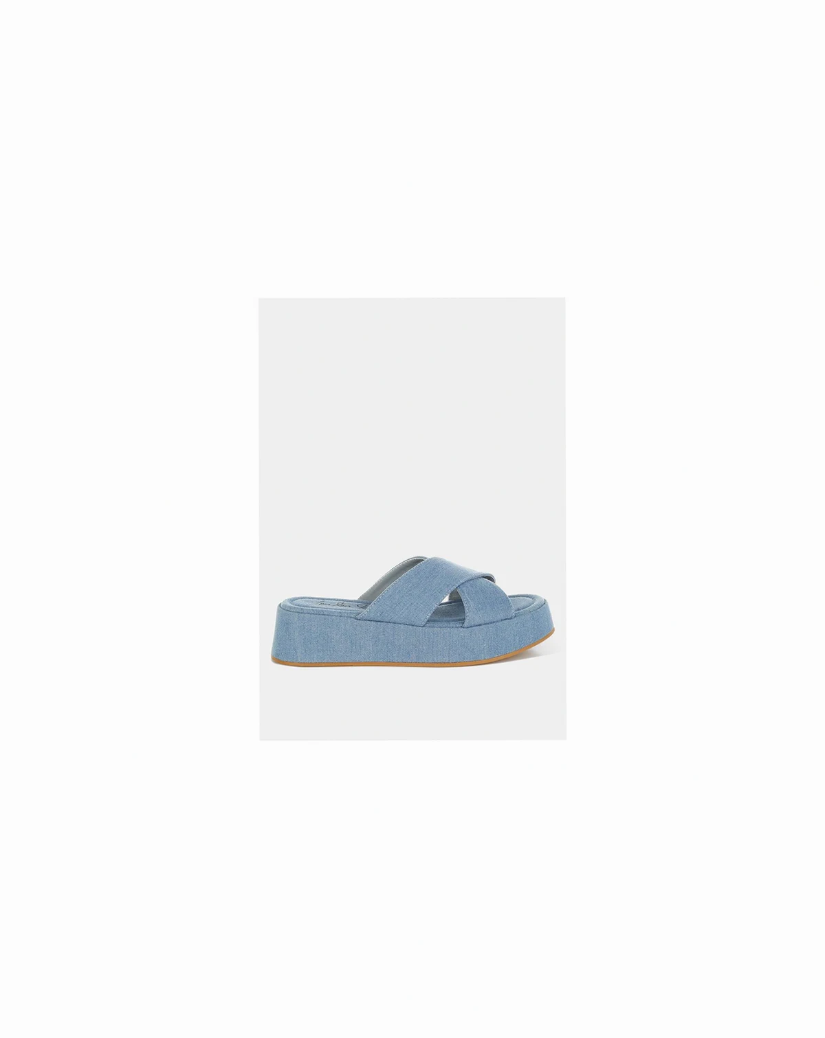Womens Karbi Denim Flatform Slip Ons