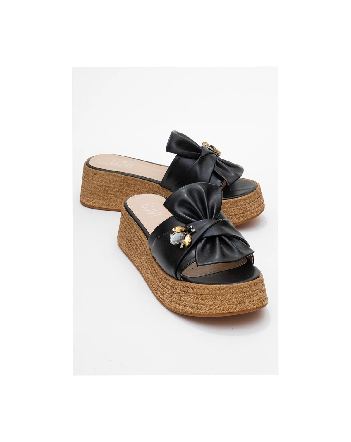 Shara Braided Bow & Bee Buckle Platform Sandal (Women)