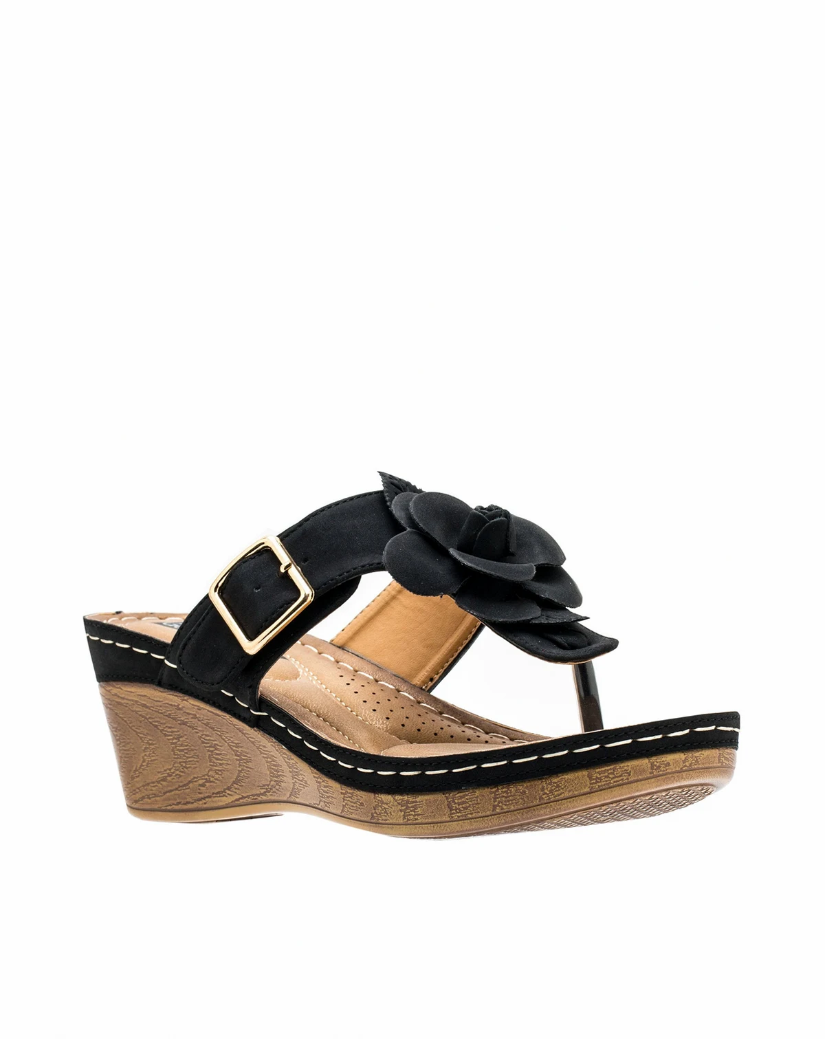 Women's Flora Rosette Wedge Sandals