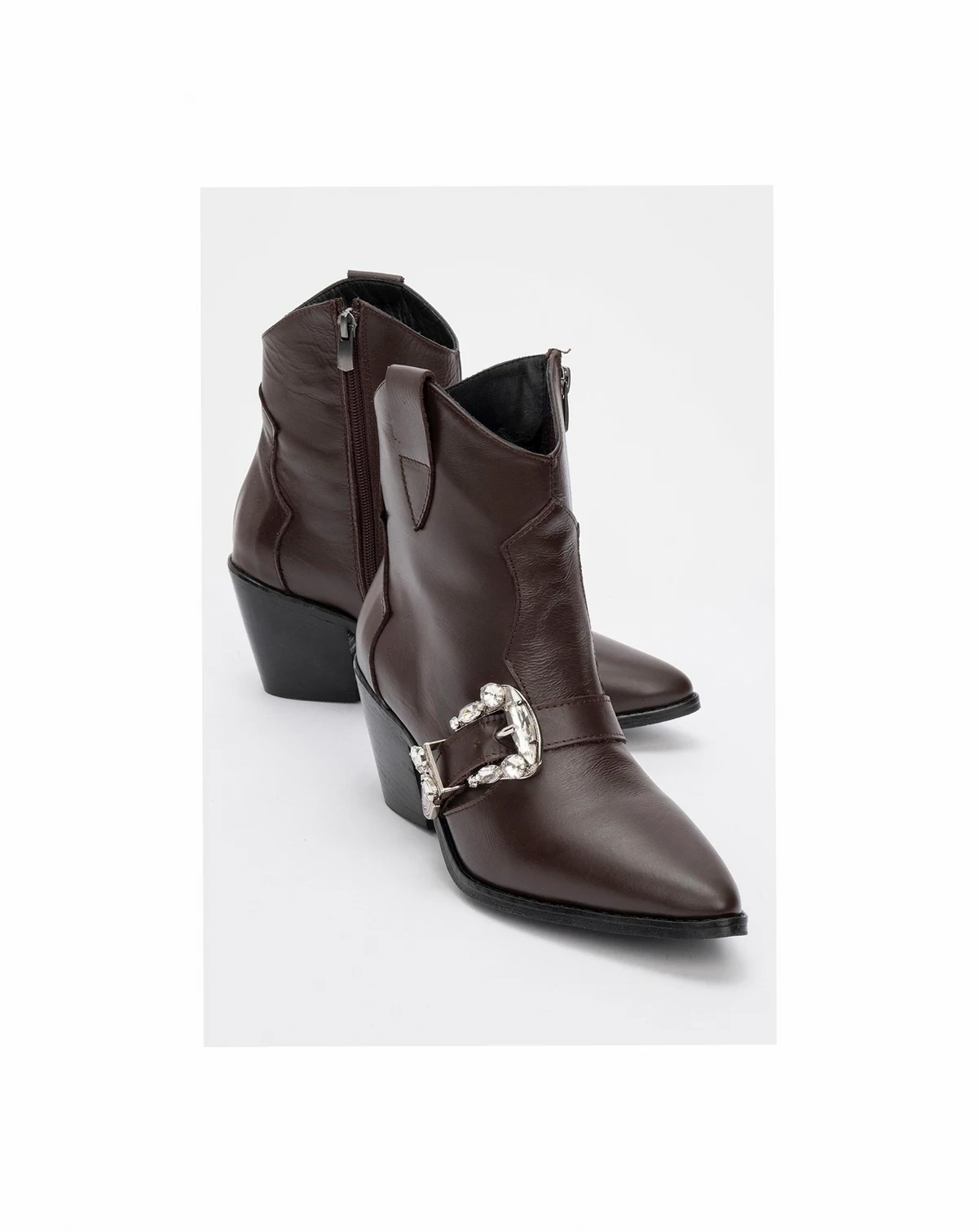 Any Leather Buckle Boot (Women)