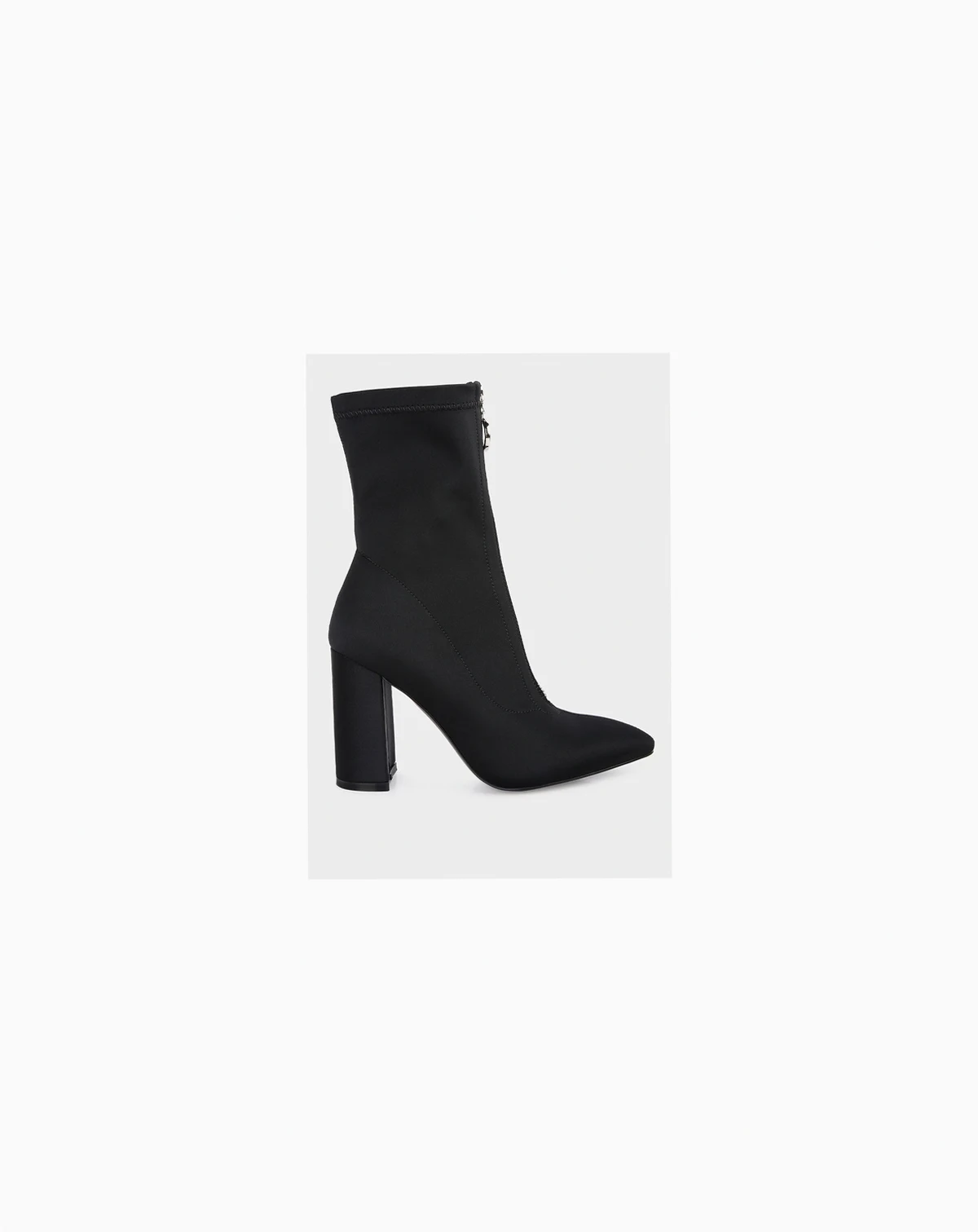 bobbettes block heeled microfiber boot