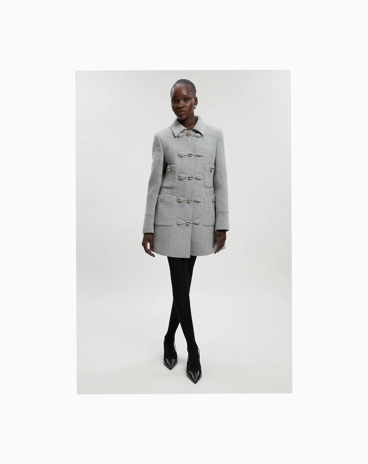 Women's Tailored Knot Detail Midi Coat