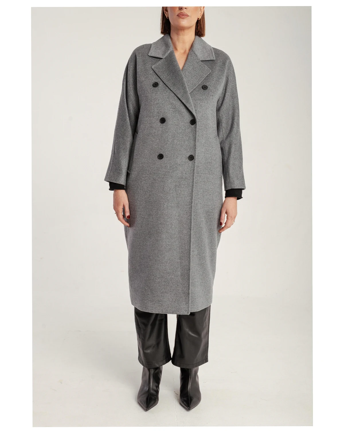 Women's Cashmere Double Breasted Long Coat