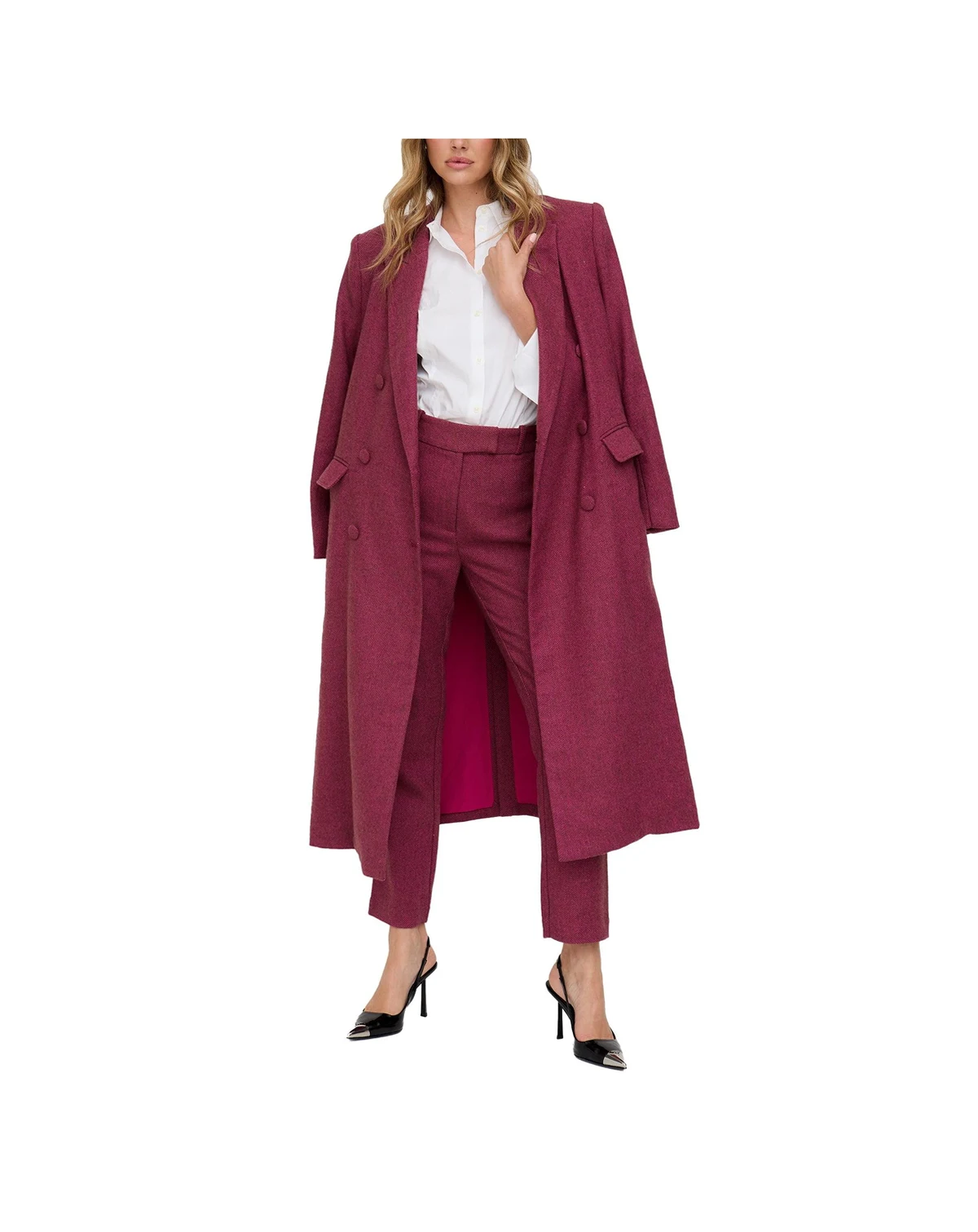 Women's Jakki Tailored Herringbone Print Coat