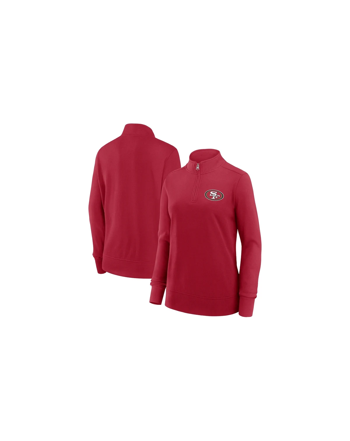 Women's Scarlet San Francisco 49ers Velocity Quarter-Zip Jacket