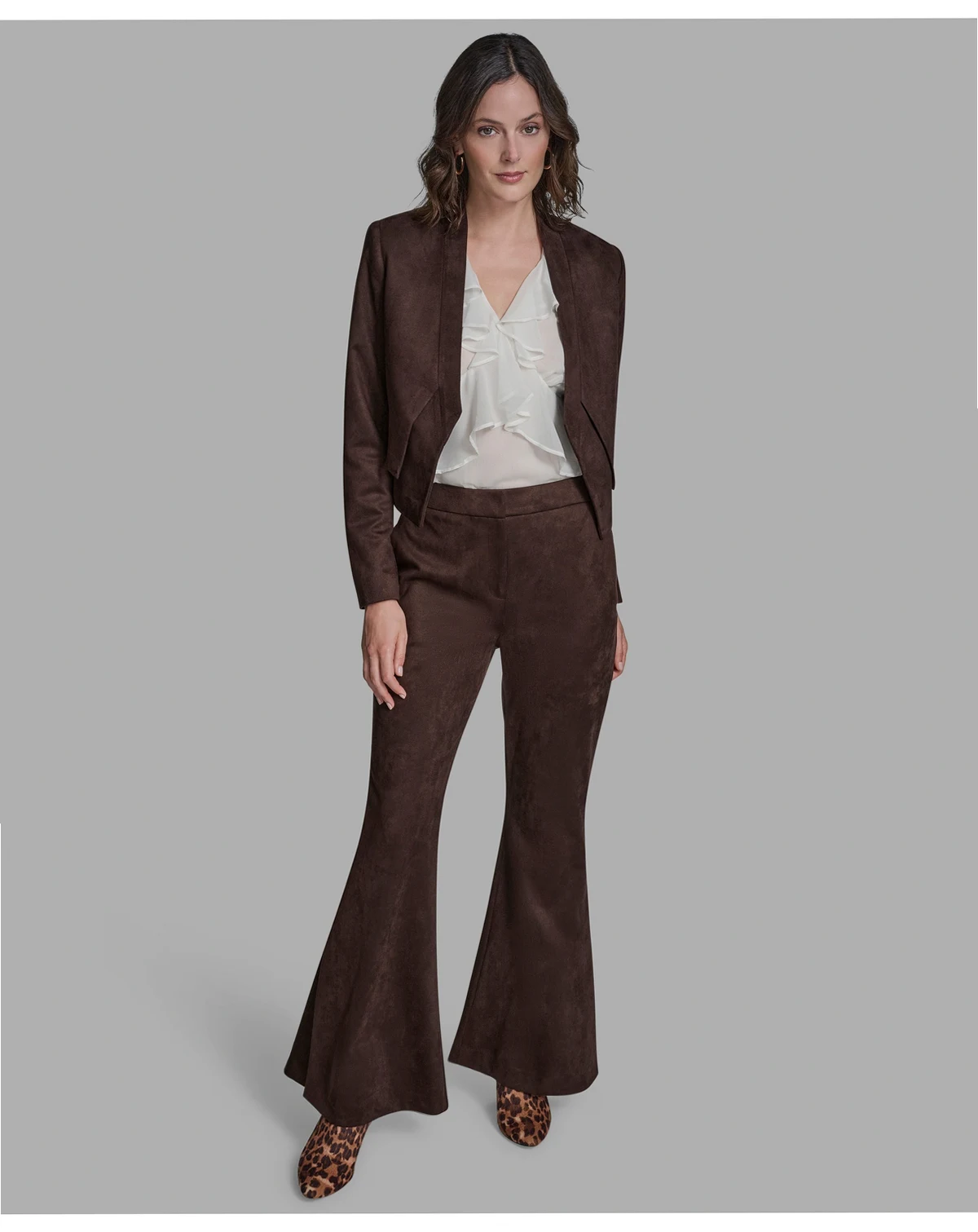 Women's Open-Front Collarless Jacket