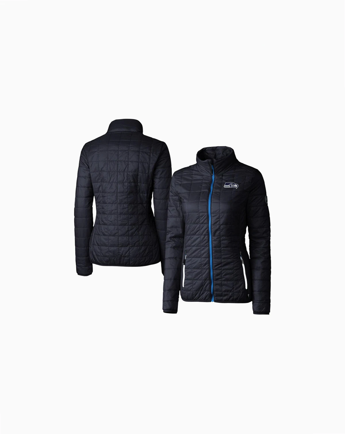 Women's Navy Seattle Seahawks Rainier PrimaLoft Eco Insulated Full-Zip Puffer Jacket