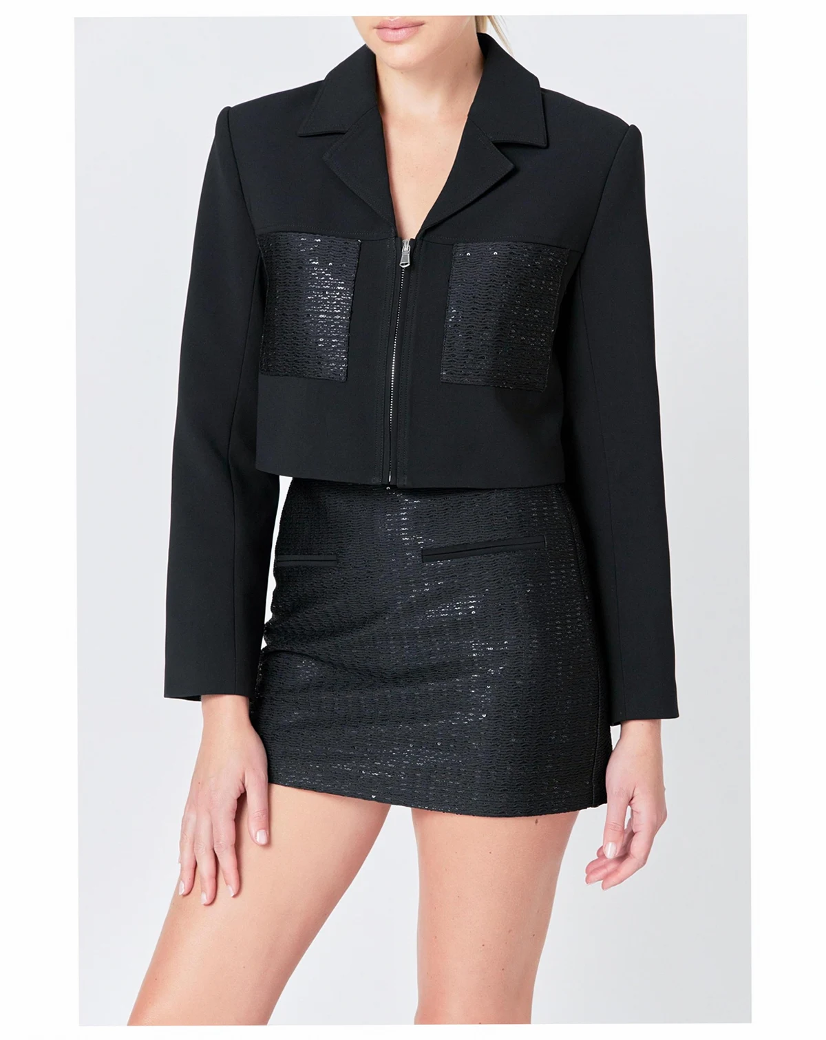 Women's Sequins Combo Jacket