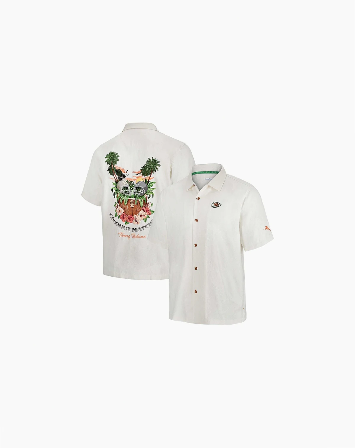 Men's White Kansas City Chiefs Coconut Matchup Camp Button-Up Shirt