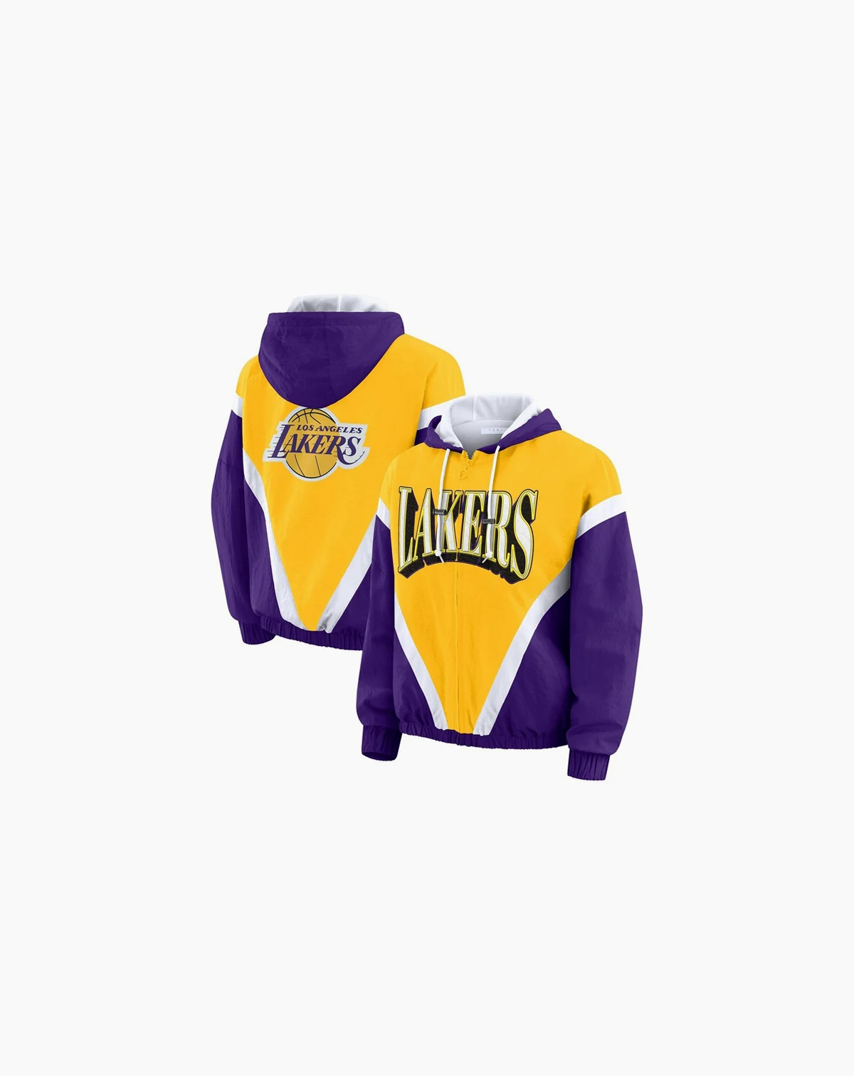 Women's Gold/Purple Los Angeles Lakers Color Block Full-Zip Windbreaker Jacket