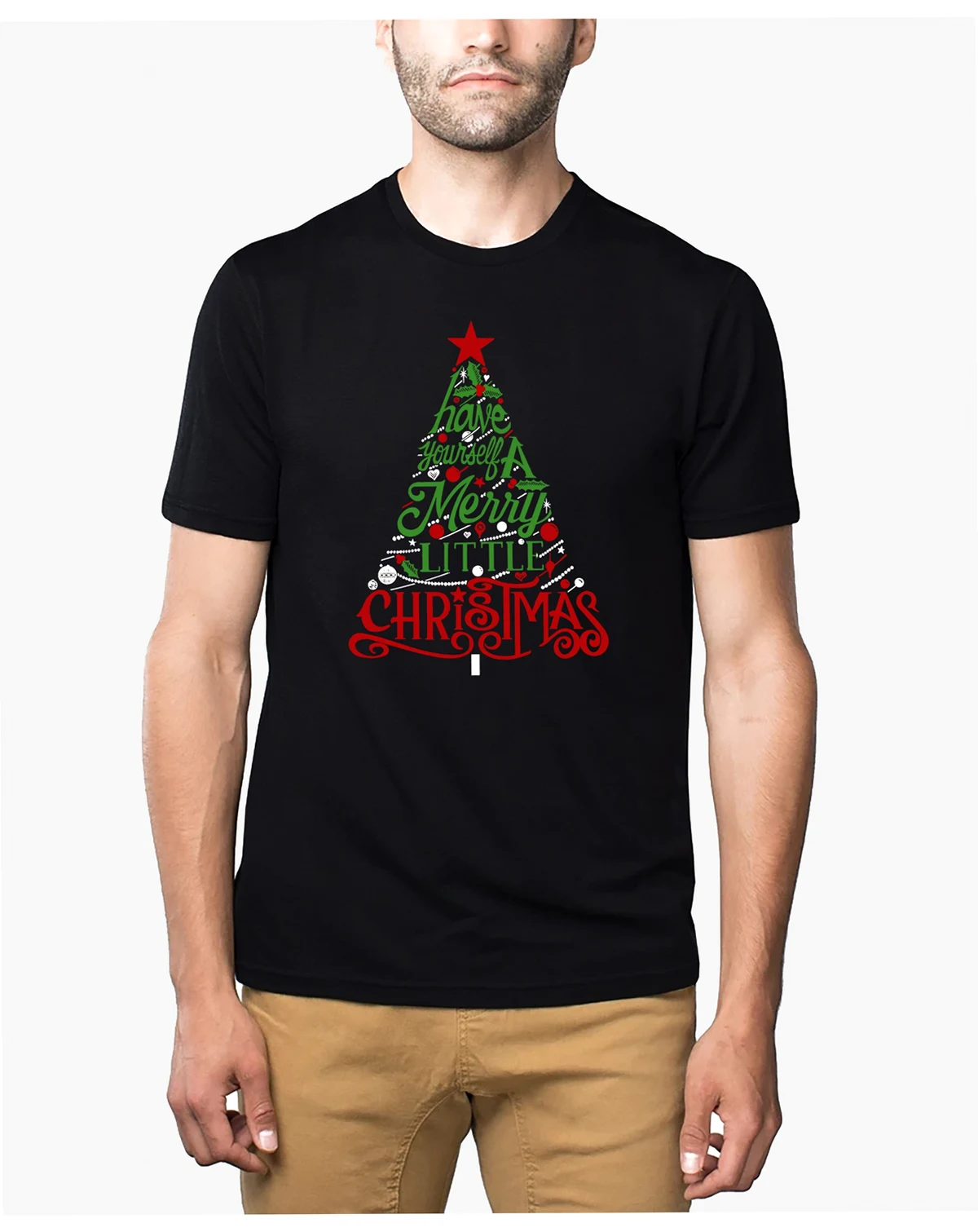 Men's Have Yourself a Merry Little Christmas Premium Blend Word Art T-Shirt