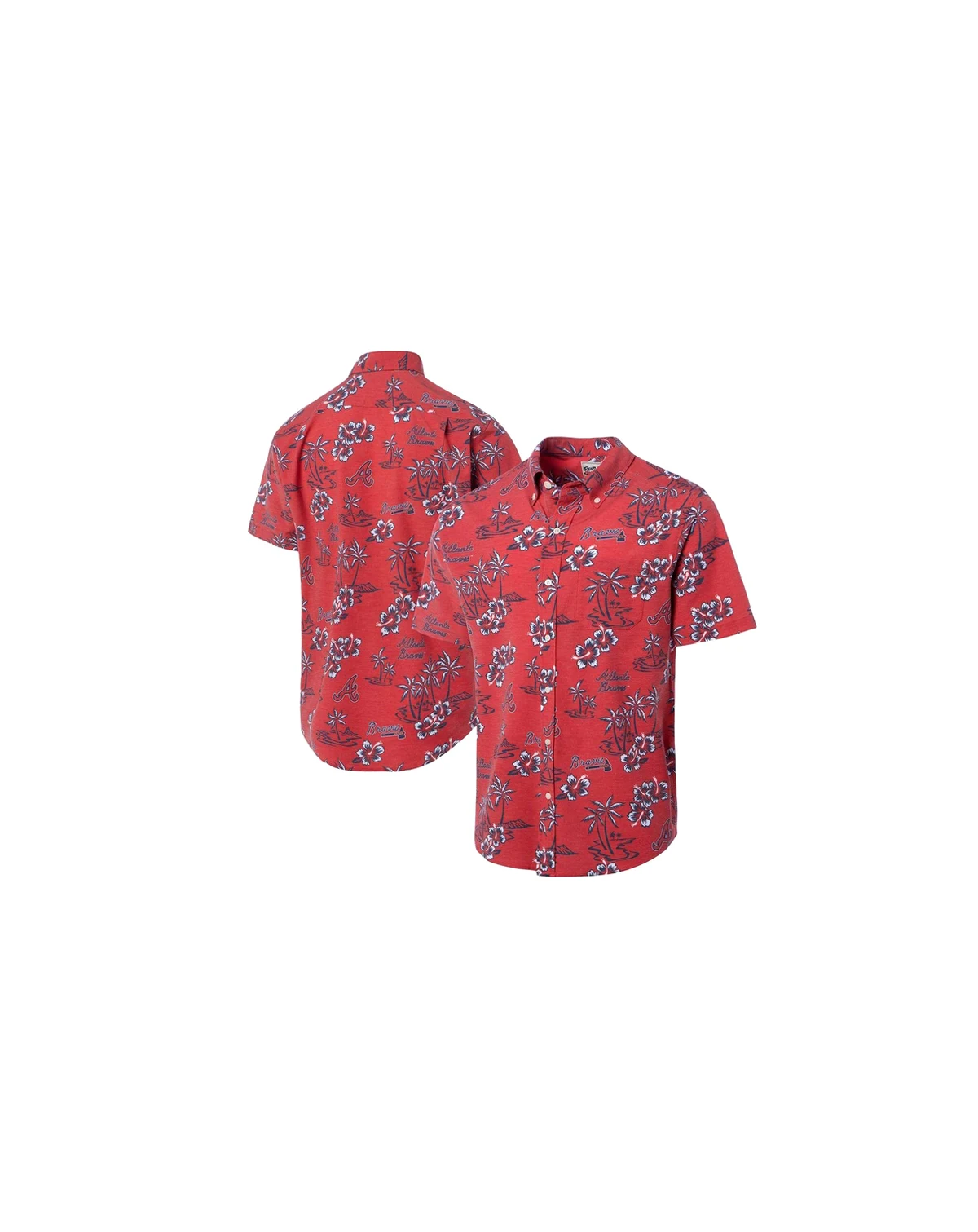 Men's Red Atlanta Braves Kekai Button-Down Shirt