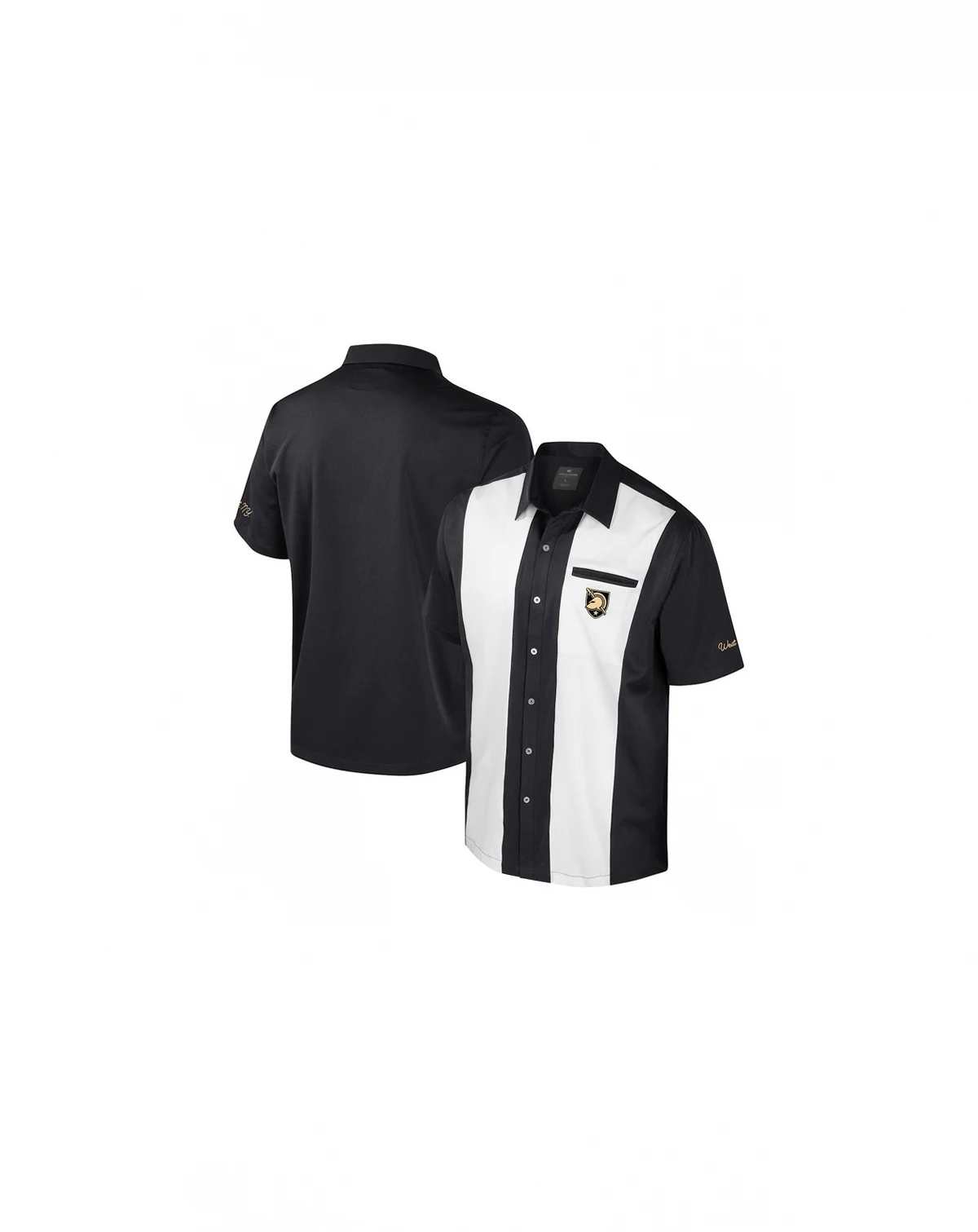 Men's Black Army Black Knights Strike Bowling Button-Up Shirt
