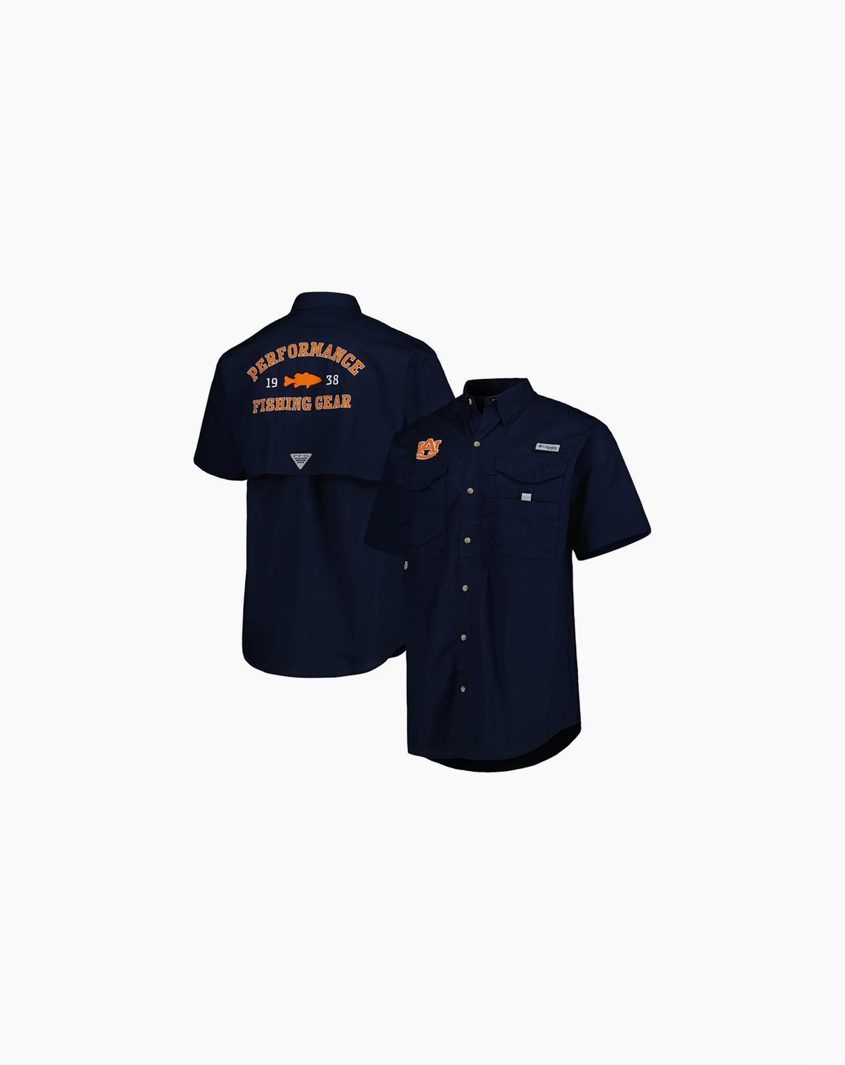 Men's Navy Auburn Tigers Bonehead Button-Up Shirt