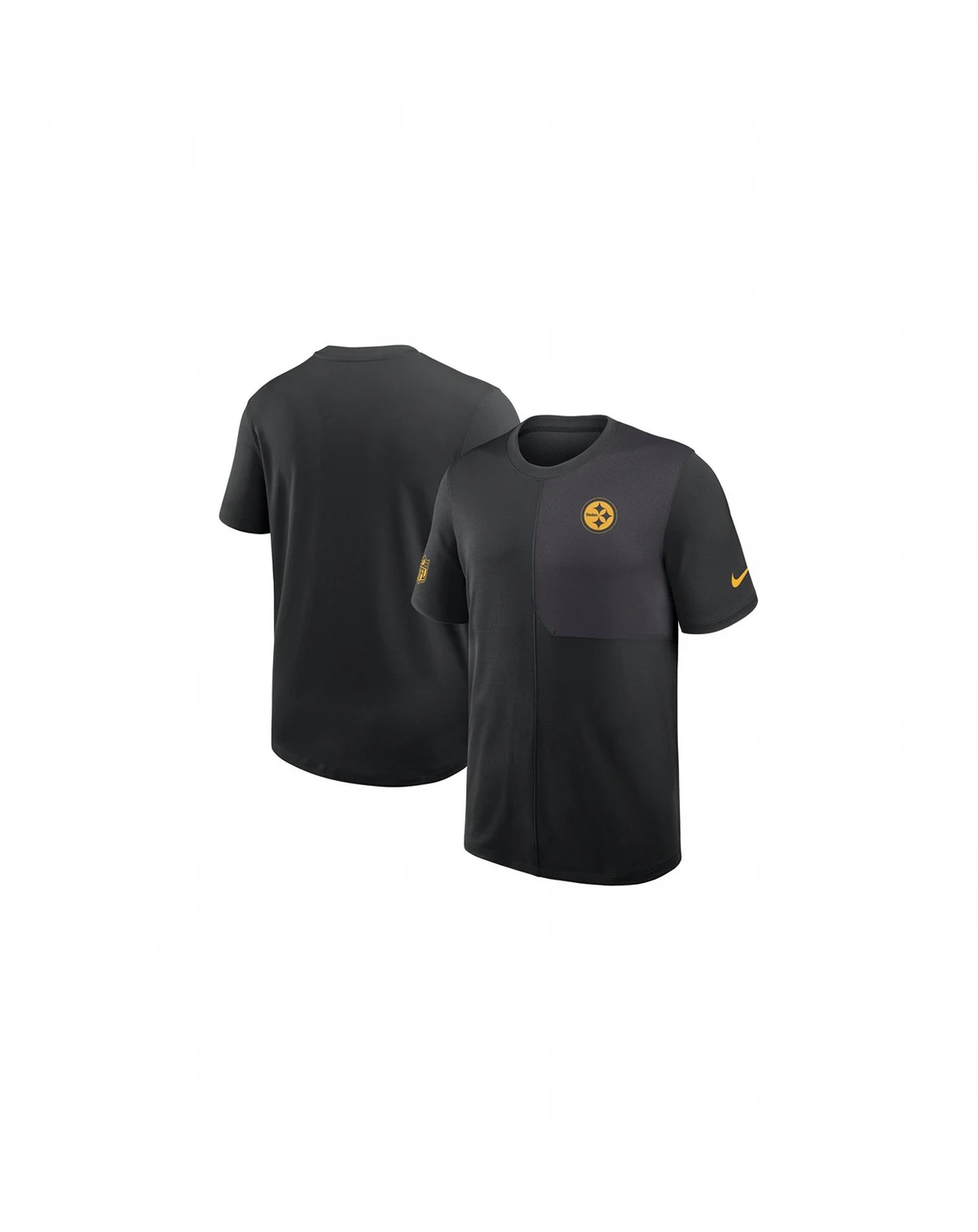 Men's Black Pittsburgh Steelers Sideline UV Performance Coach Shirt