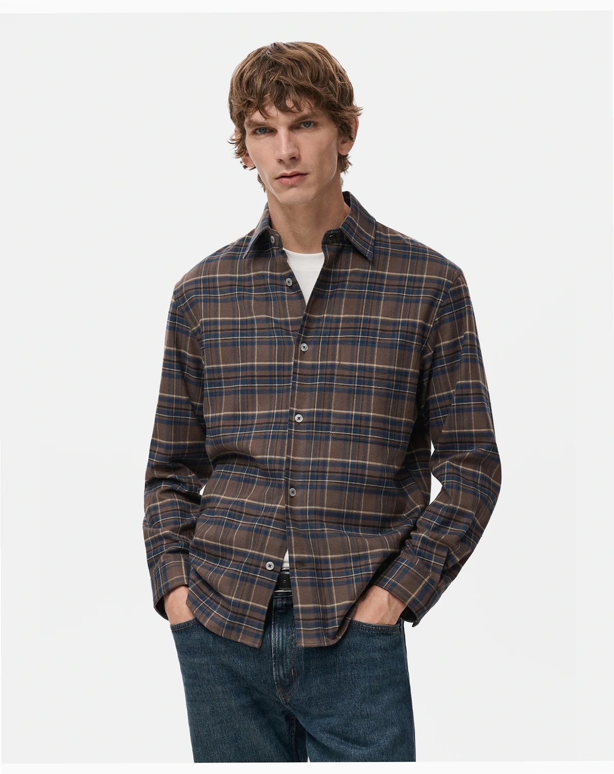 Men's Cotton Flannel Checkered Shirt