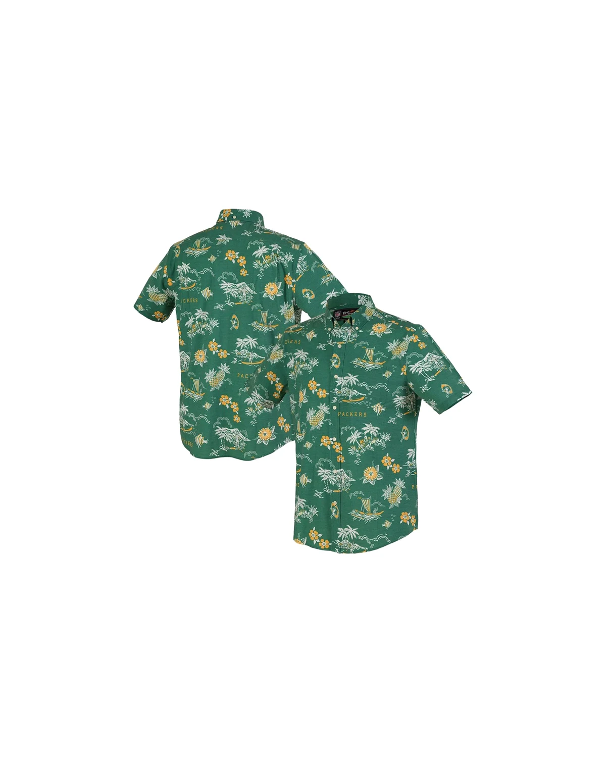 Men's Green Green Bay Packers Throwback Kekai Performance Button-Down Shirt