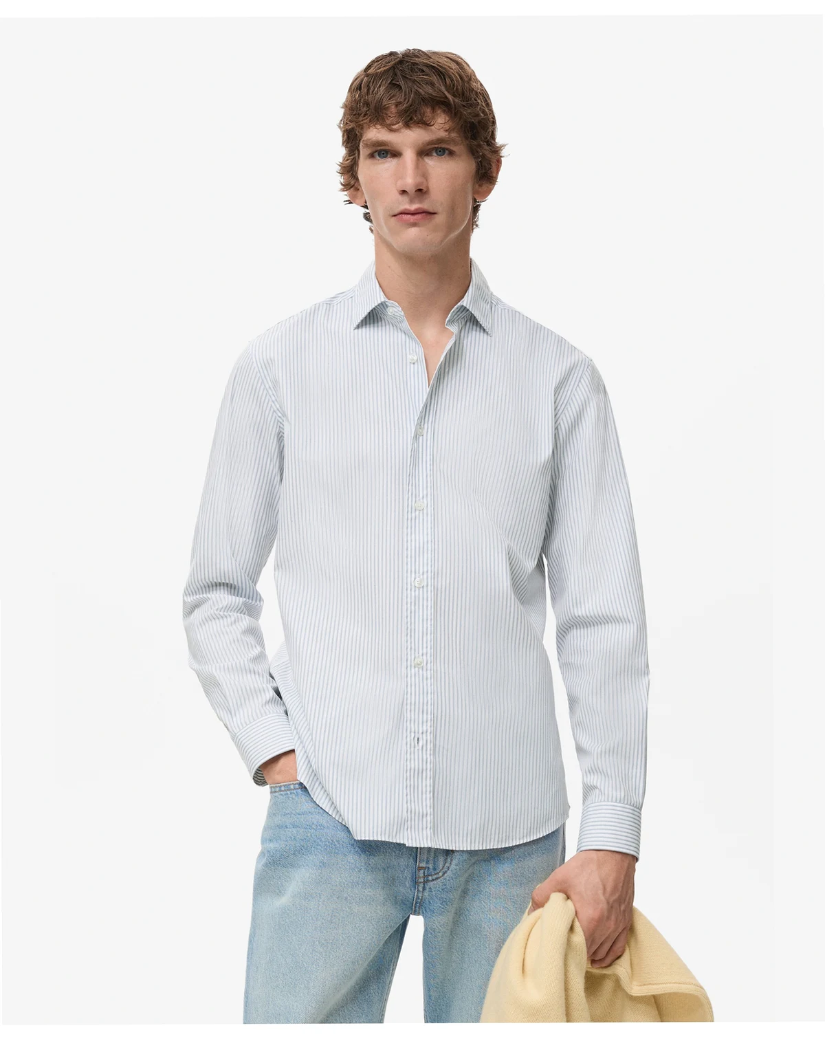 Men's Regular Fit Striped Cotton Shirt