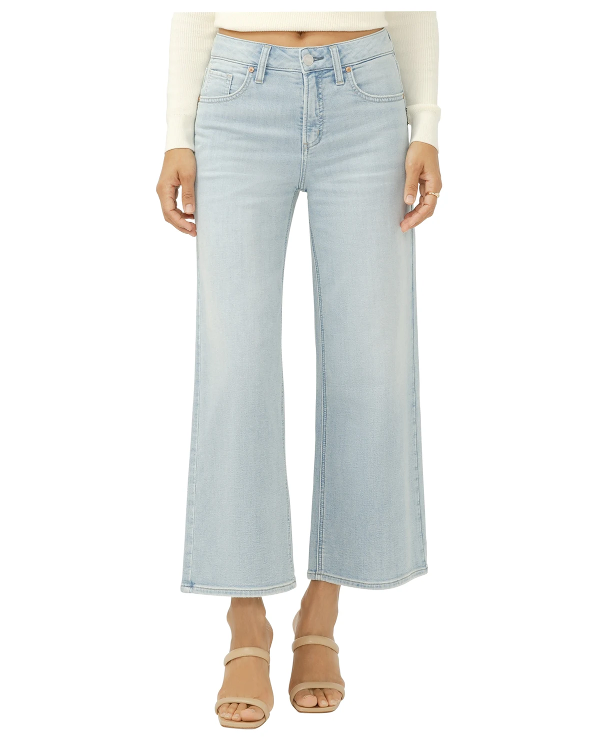 Women's Avery High-Rise Wide-Leg Cropped Jeans