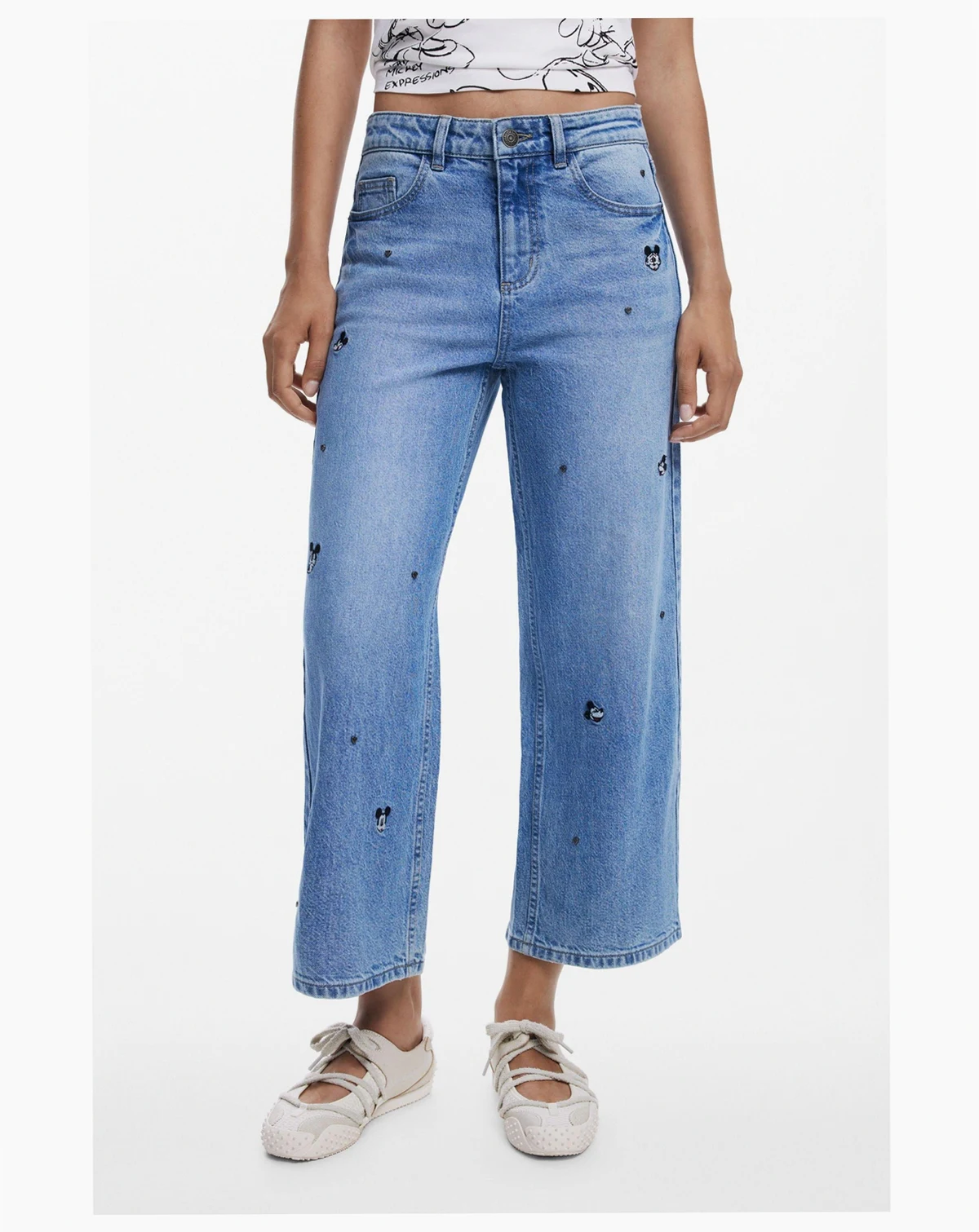 Women's mickey culotte jeans