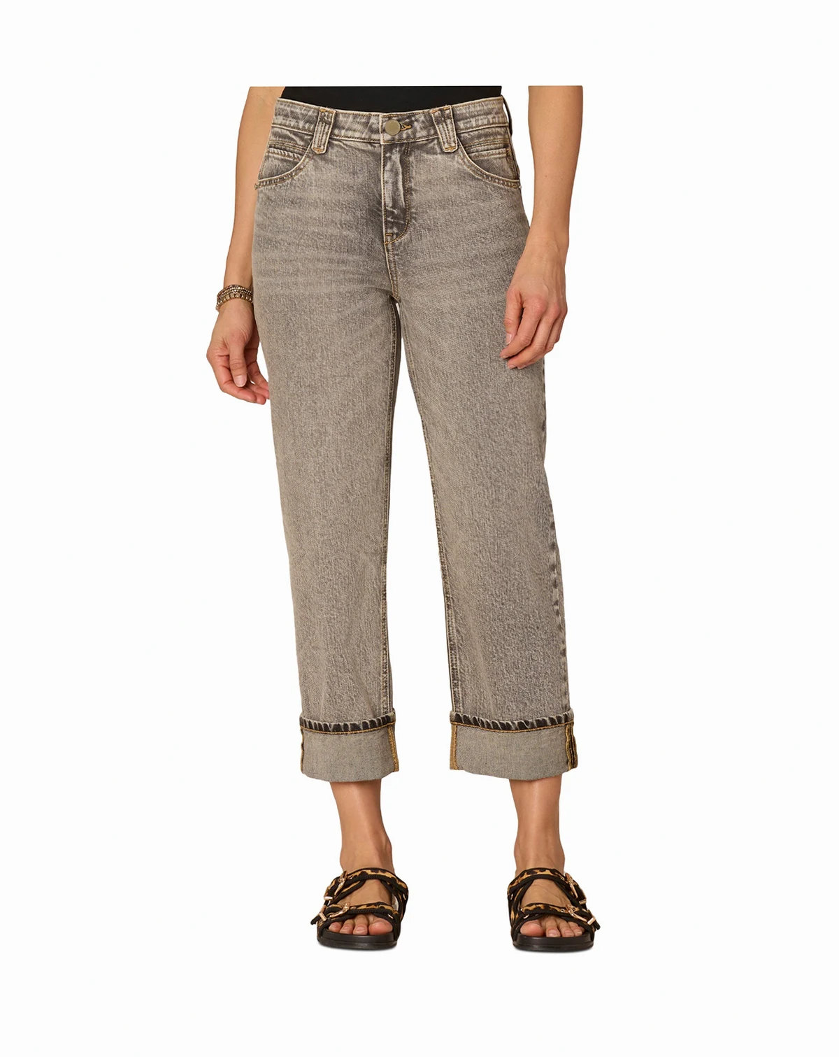 Women's "Ab"Solution High Rise Cuffed Boyfriend Jeans