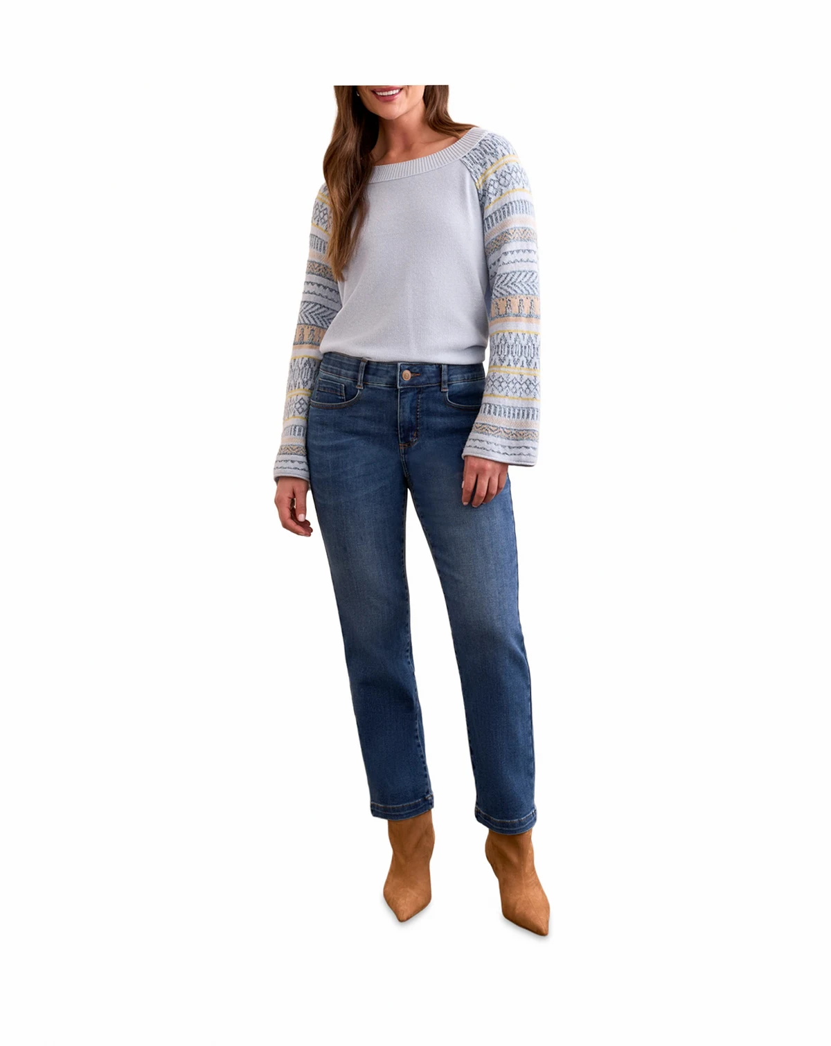 Women's Audrey Boundless Stretch Denim Straight Leg Crop Jeans