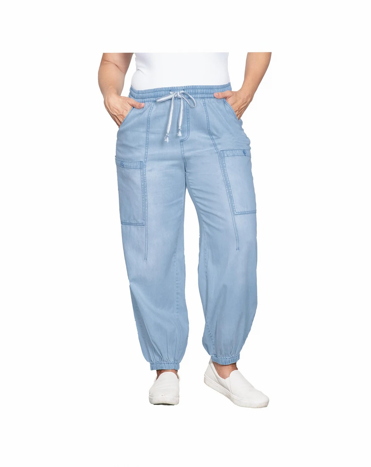 Women's Tencel Low-Slung Lounge Pull-On Jeans
