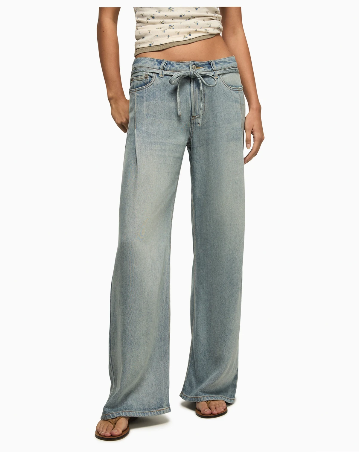 Women's Wide-Leg Liquid Denim Luxe Palazzo Jeans