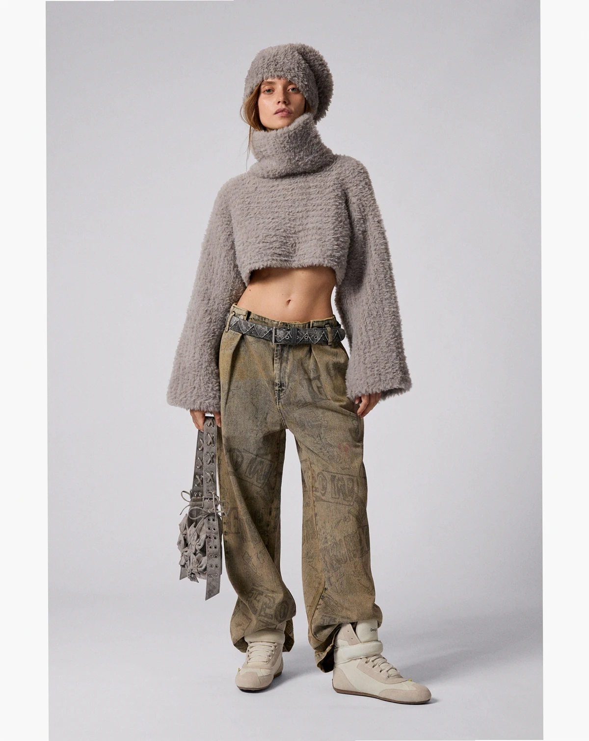 Women's Lettering denim pants