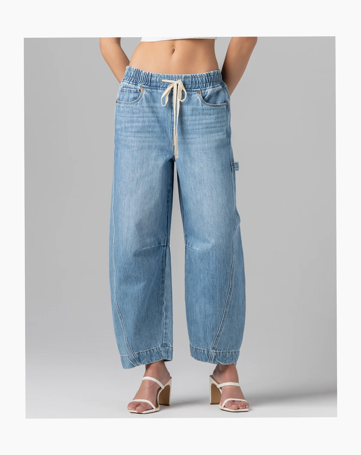 Women's Pull-On Barrel Jeans