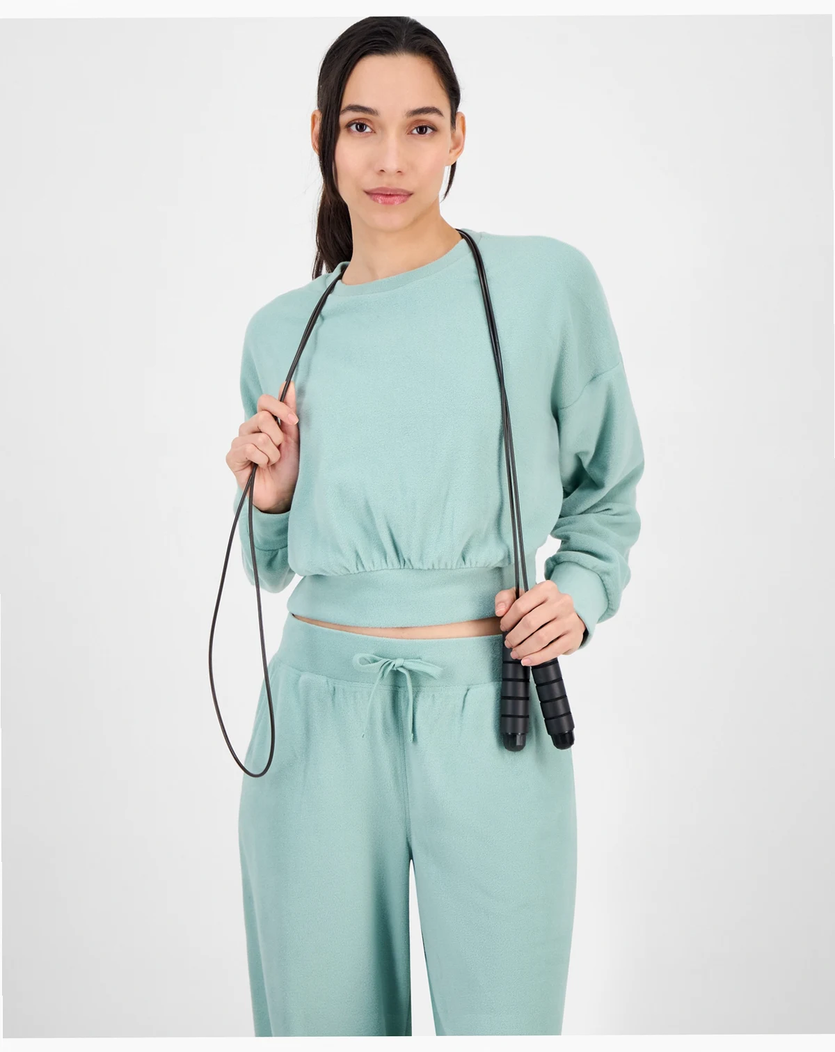 Women's Butter Fleece Cropped Sweatshirt, Macy's Exclusive