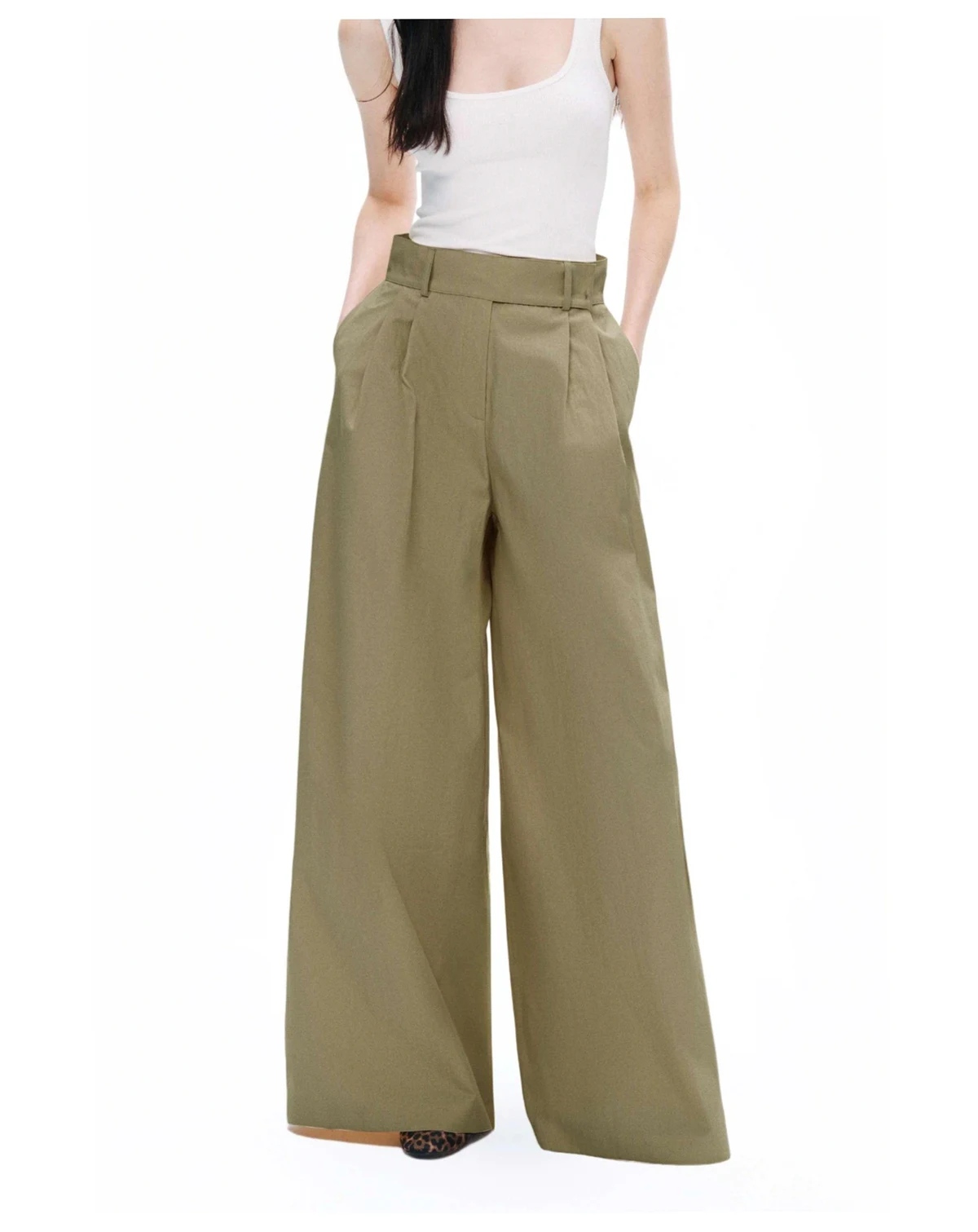Women's Double Pleated Pants