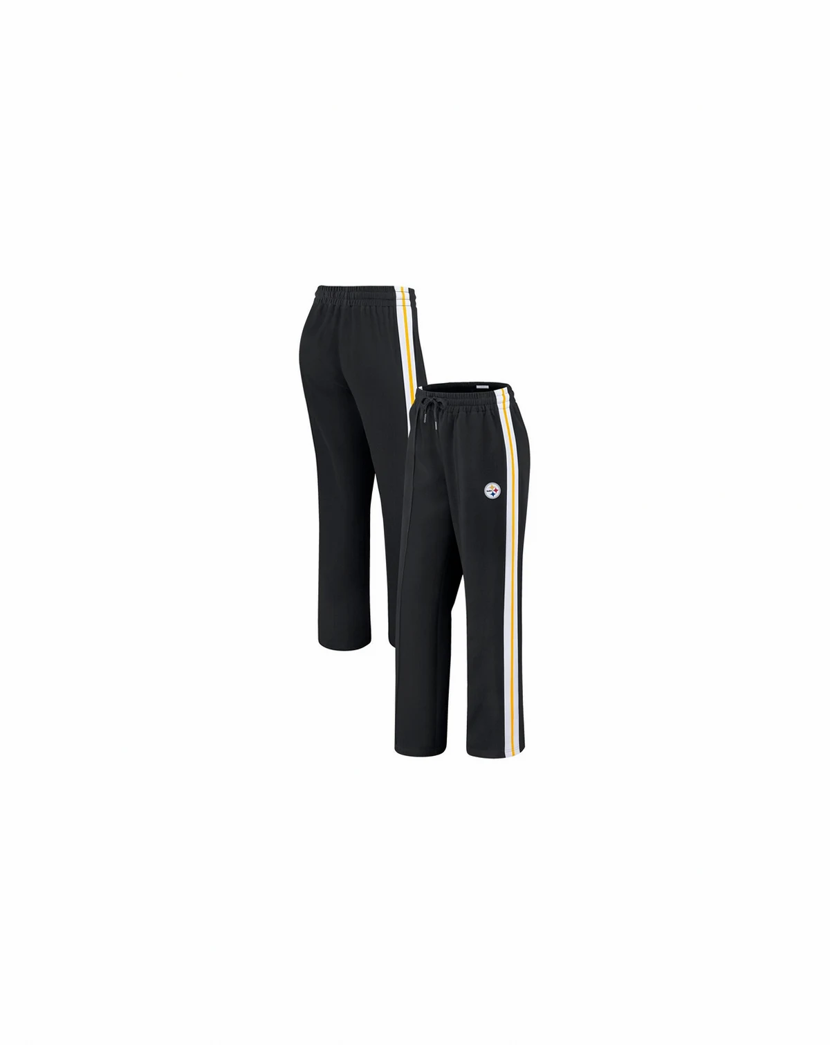 Women's Black Pittsburgh Steelers Color Block Straight Leg Pants