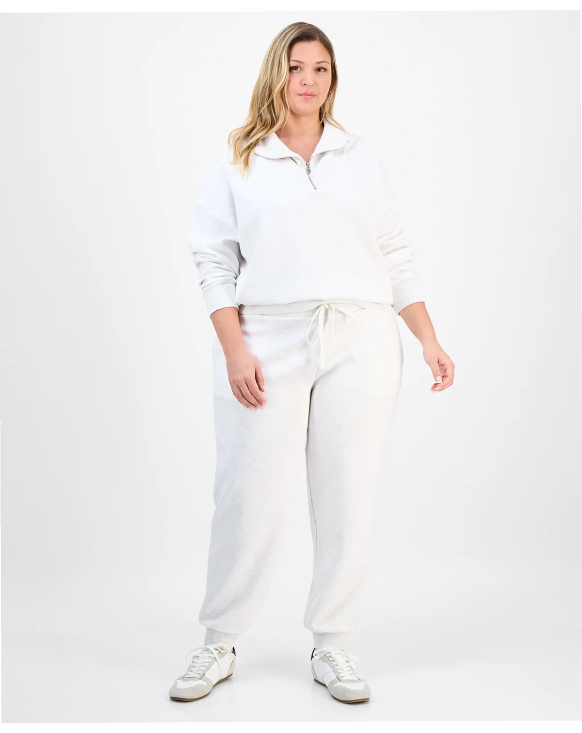 Trendy Plus Size Cozy Scuba Drawstring Jogger Pants, Macy's Exclusive
