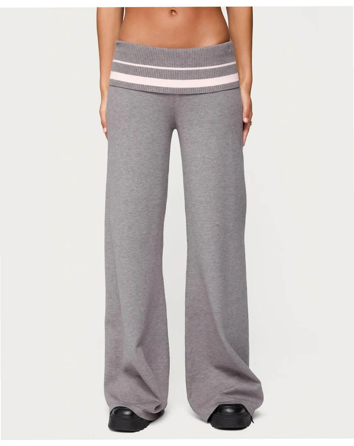 Women's Kaliya Stripey Foldover Knit Pants