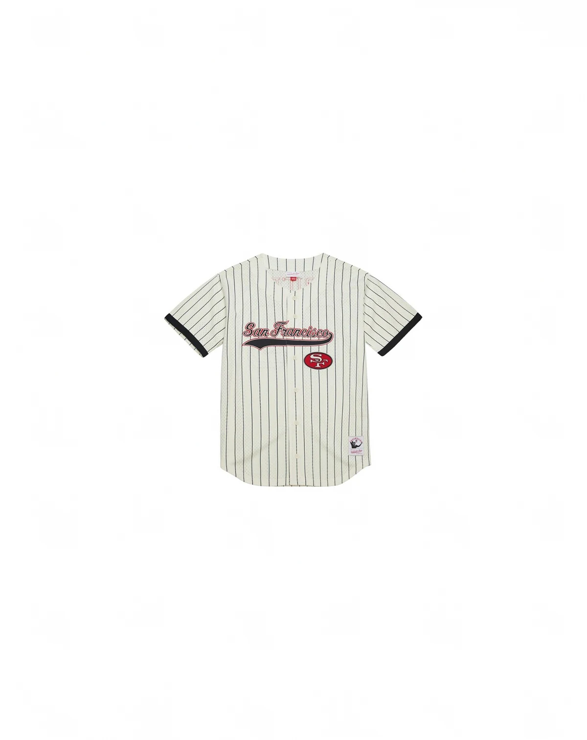 Men's Jerry Rice Cream San Francisco 49ers Name Number Mesh Button-Up Baseball Jersey