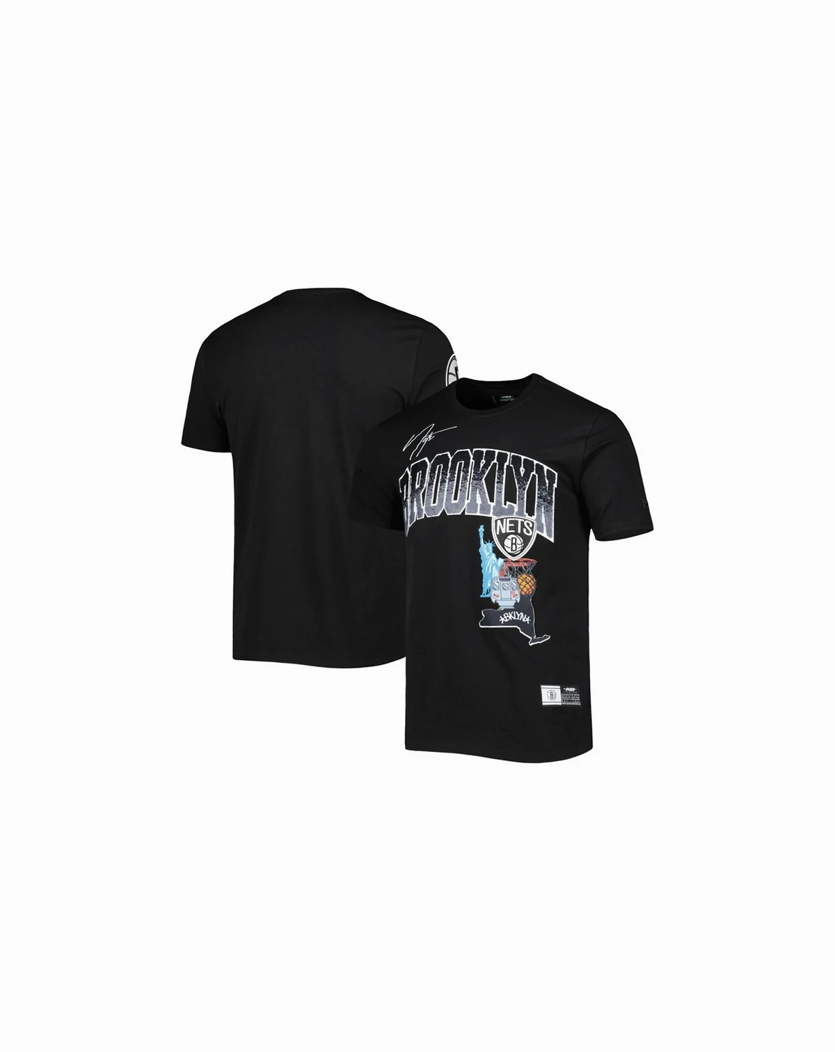 Men's Black Brooklyn Nets Hometown Chenille T-shirt