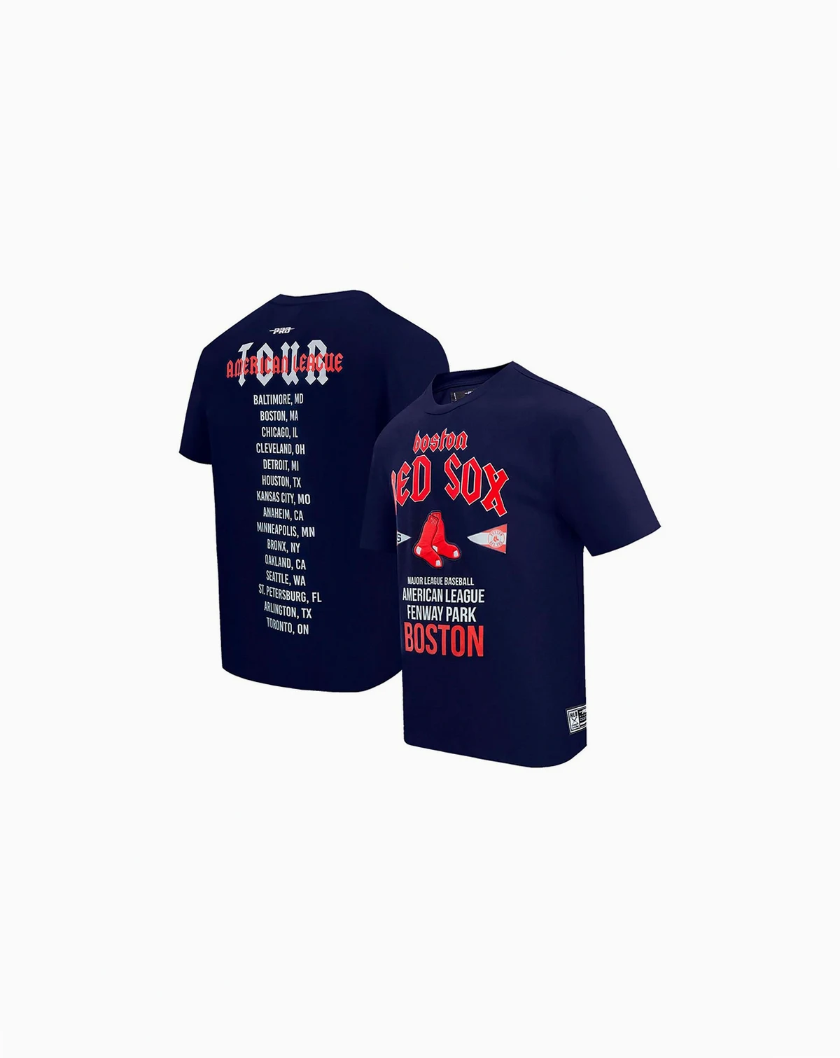 Men's Navy Boston Red Sox Oversized City Tour T-Shirt