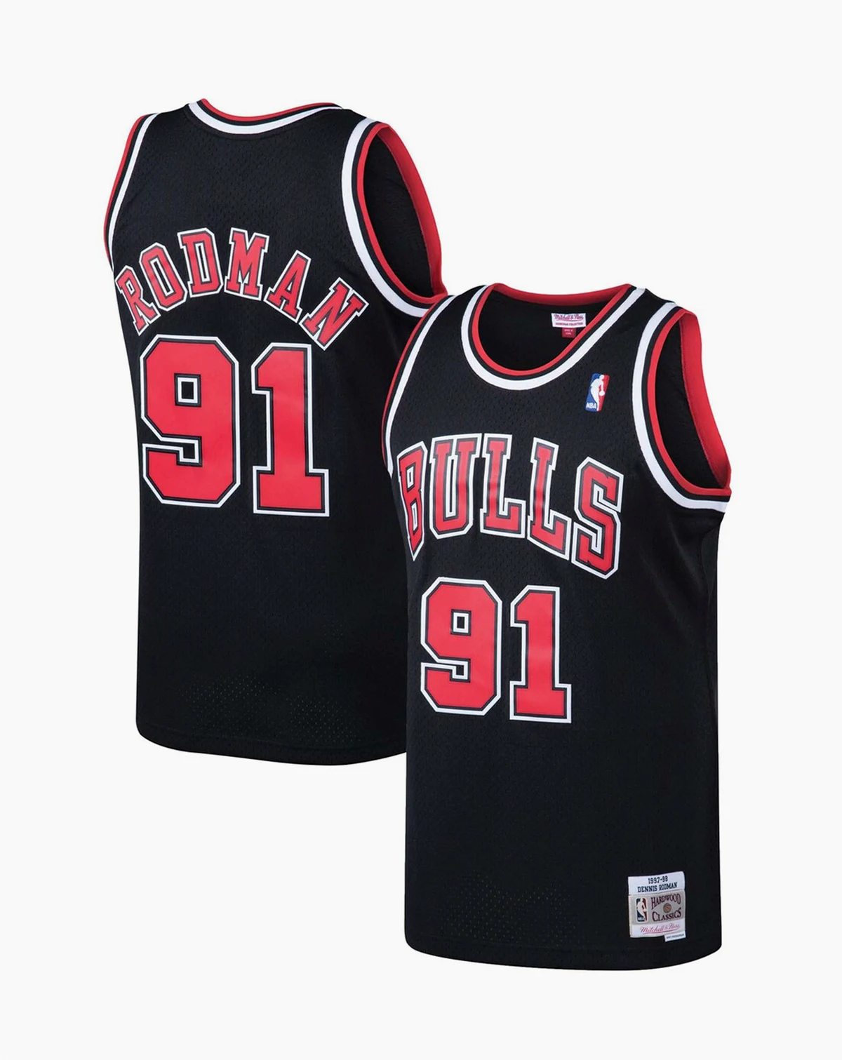 Men's Dennis Rodman Black Chicago Bulls 1997/98 Hardwood Classics Swingman Jersey