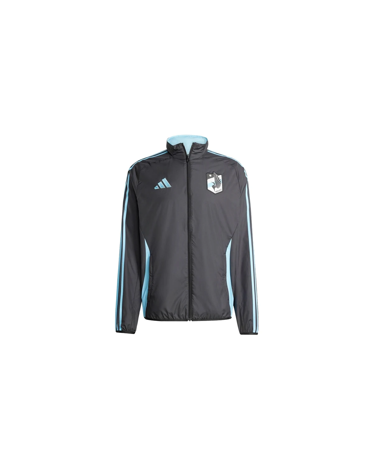 Men's Black/Light Blue Minnesota United FC 2025 Anthem Reversible Full-Zip Jacket