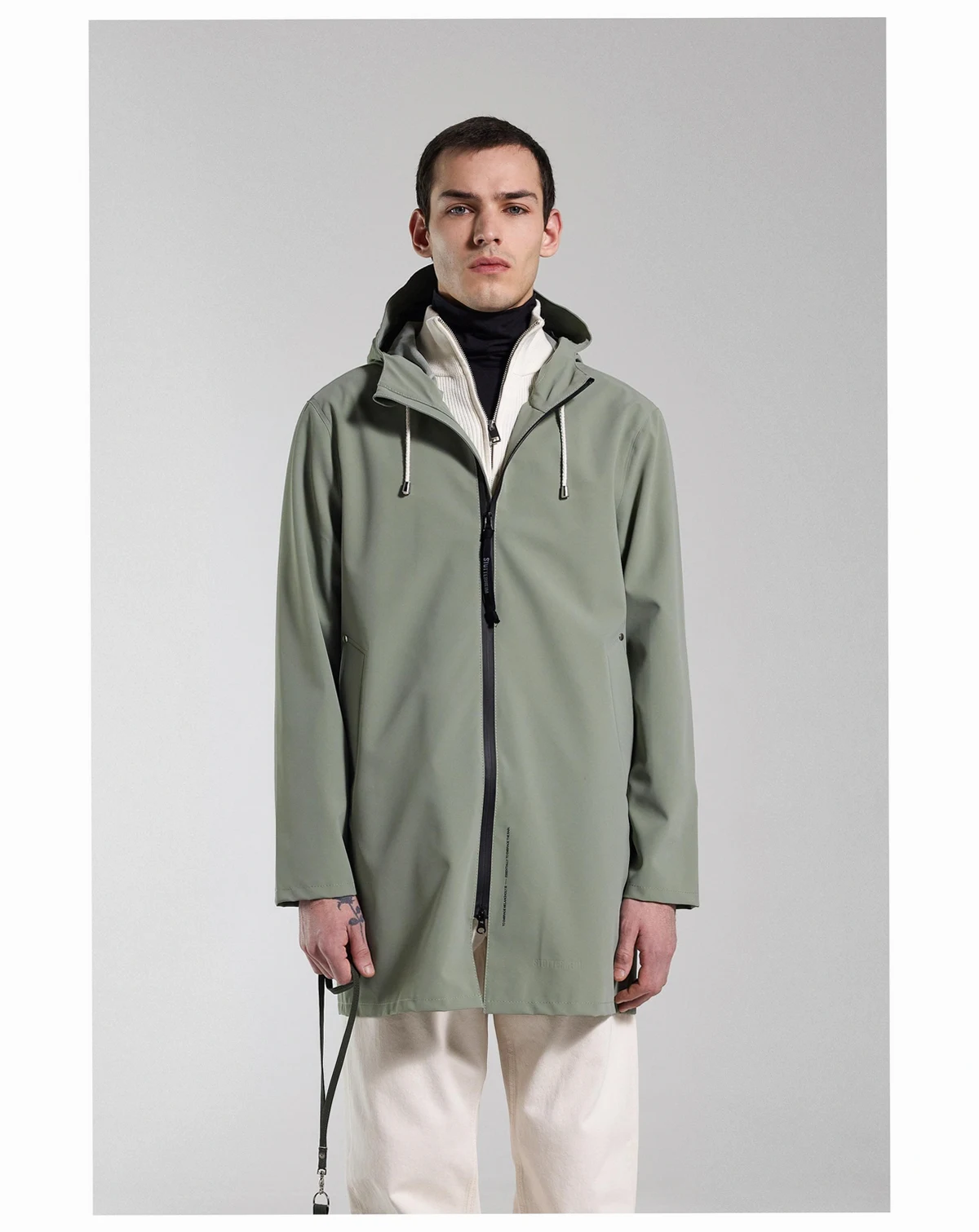 Stockholm Lightweight Zip Matte Raincoat