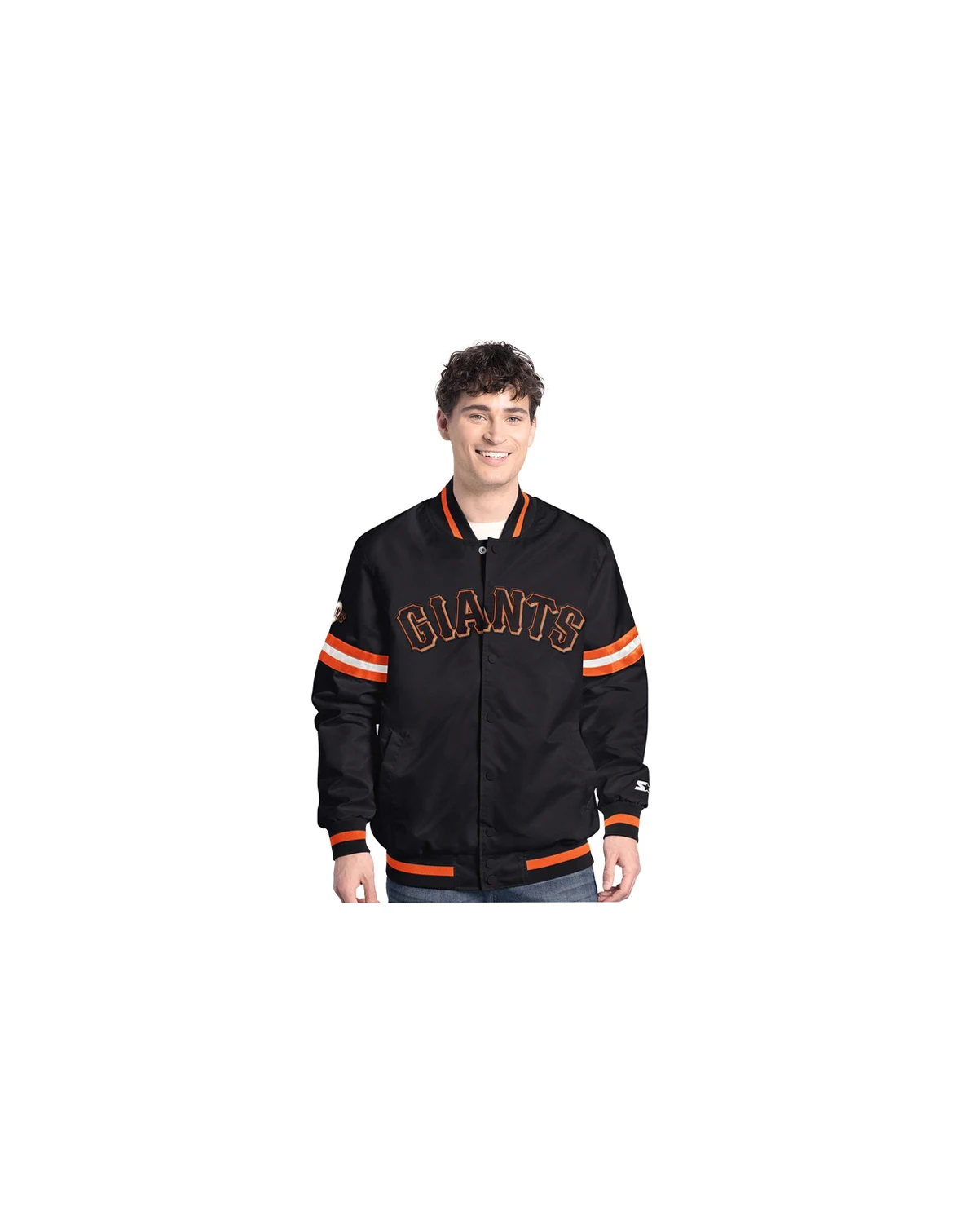 Men's Black San Francisco Giants Scout Full-Snap Varsity Jacket